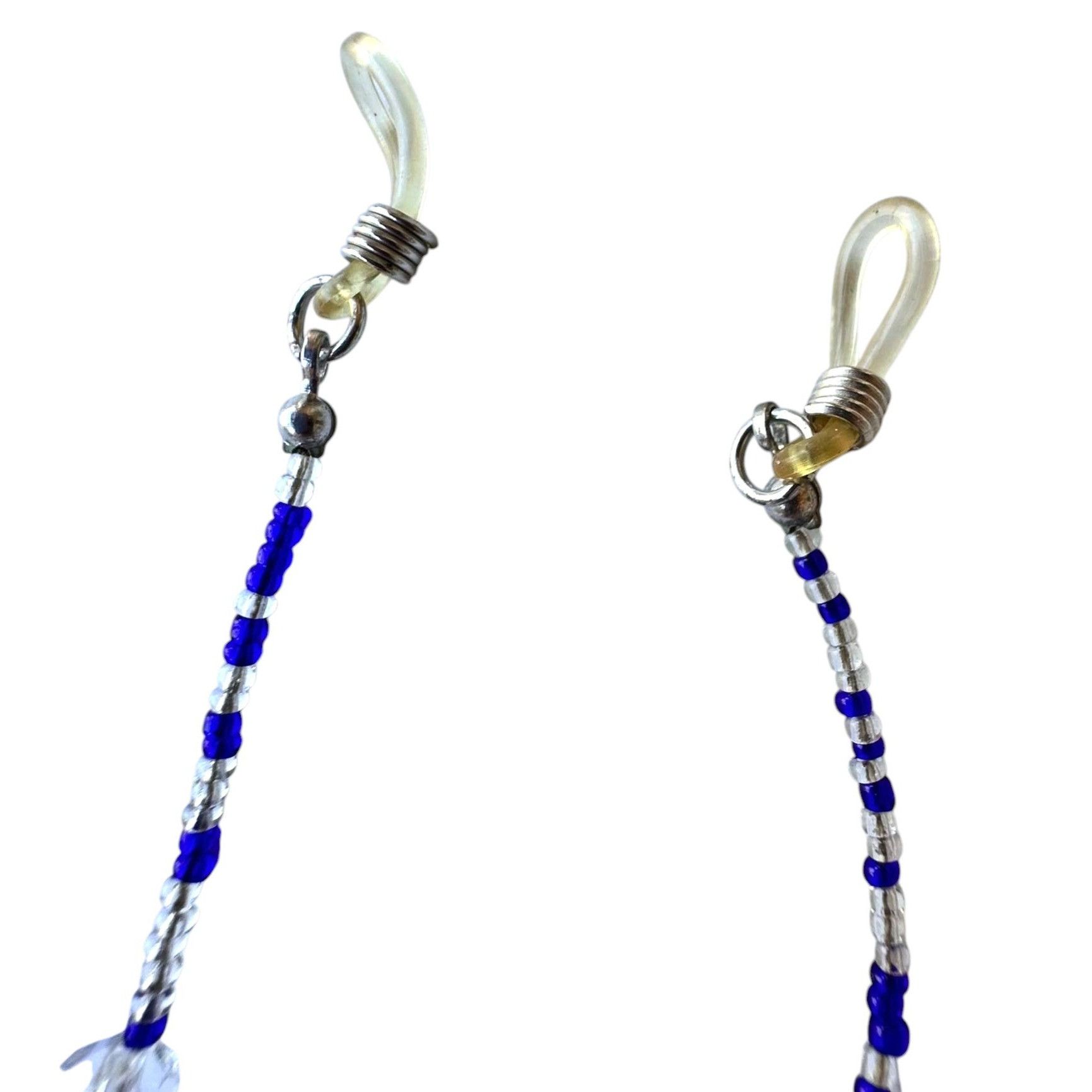 Handmade × Vintage VTG Handmade Blue Beaded Eyeglass Holder Reading Glasses Jew Size ONE SIZE - 11 Thumbnail