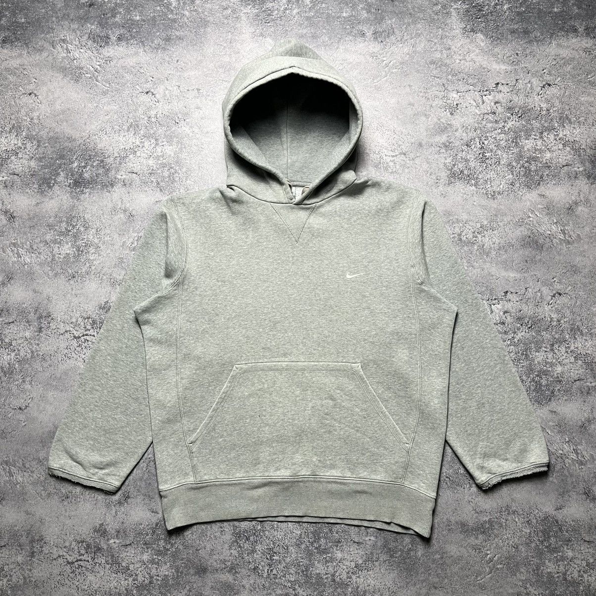 Nike Vintage Nike Gray Hoodie Pocket Swoosh Streetwear Y2K Size US M / EU 48-50 / 2 - 1 Thumbnail