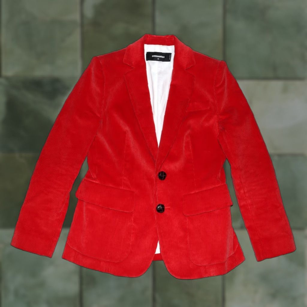Dsquared2 WOMEN'S DSQUARED2 BLAZER Shirt Blazer 46 Red Italian Vintage? Size L / US 10 / IT 46 - 1 Thumbnail