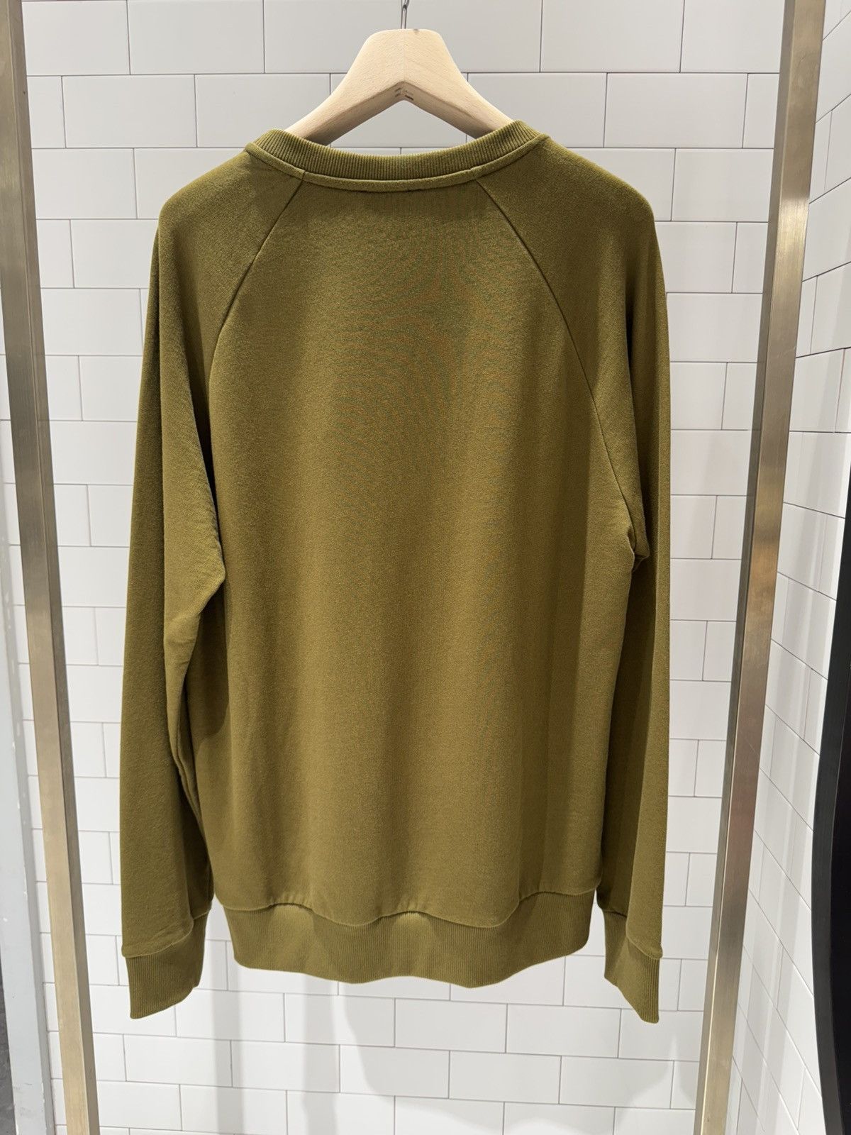 Balmain 95New Paris Logo Crew Sweatshirt - Khaki, XL Size US XL / EU 56 / 4 - 3 Thumbnail