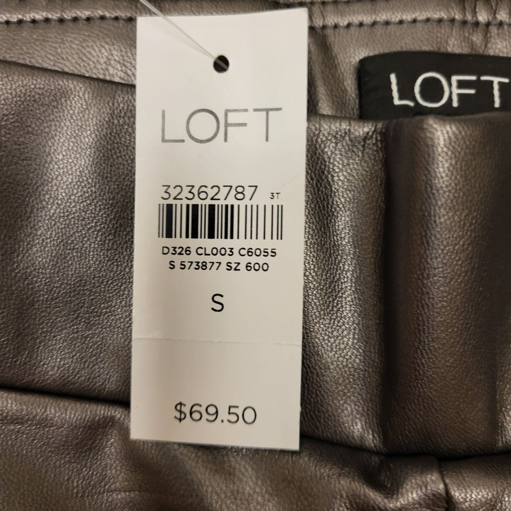 Loft Loft Pleated Skinny Pants Faux Leather Gunmetal Silver Grey Size 27" / US 4 / IT 40 - 8 Thumbnail