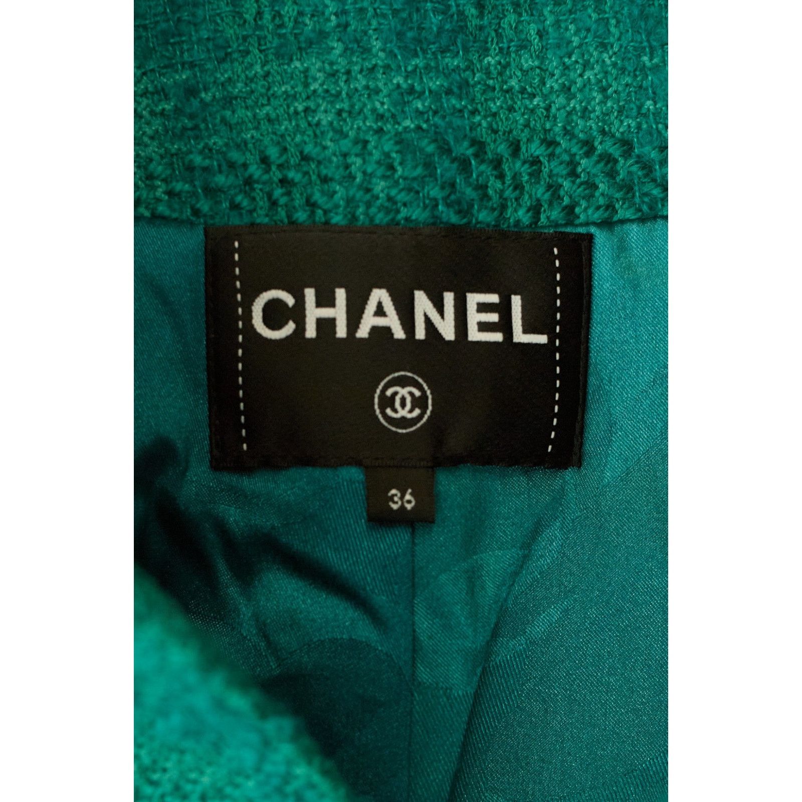 Chanel S/S 2006 Green Tweed Jacket Size XS / US 0-2 / IT 36-38 - 5 Thumbnail
