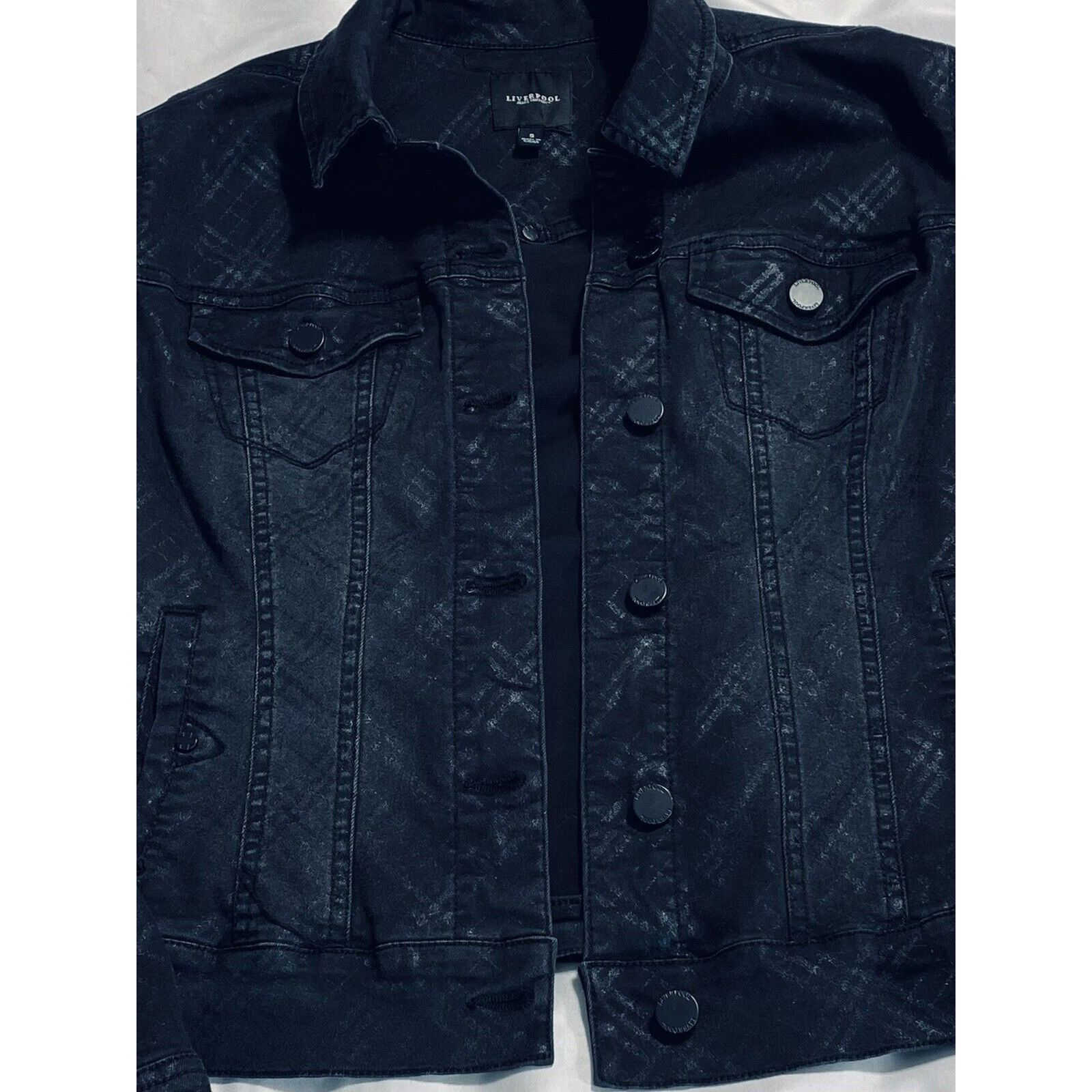 Other Liverpool Black Monochromatic Shiny Check Light Stretch Deni Size S / US 4 / IT 40 - 4 Thumbnail