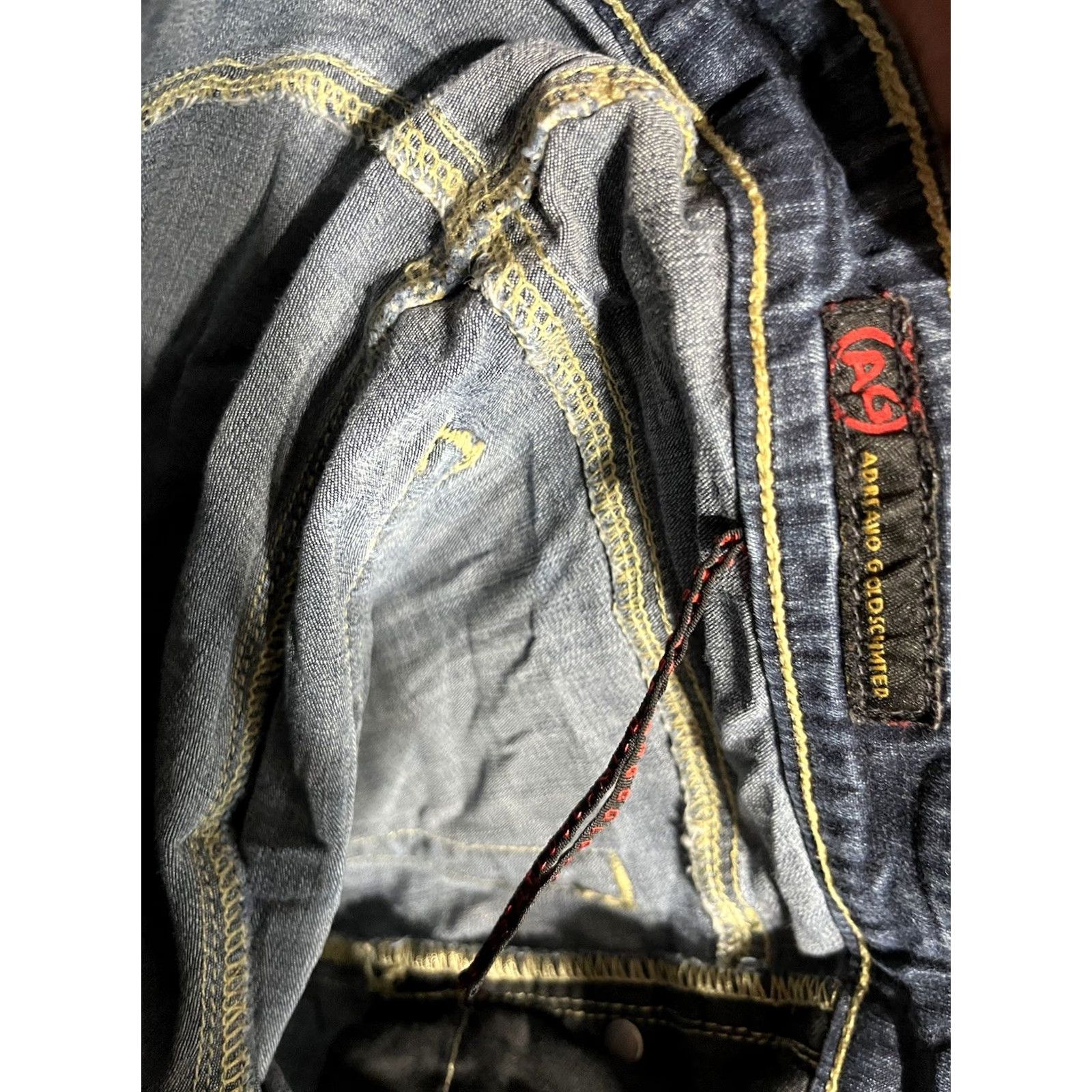 Vintage AG Adriano Goldschmied The Stilt Jeans Blue Dark Wash 26R Women's denim 5-Pocket Crop Straight Adult Regular Jeans Size 26" / US 2 / IT 38 - 5 Thumbnail