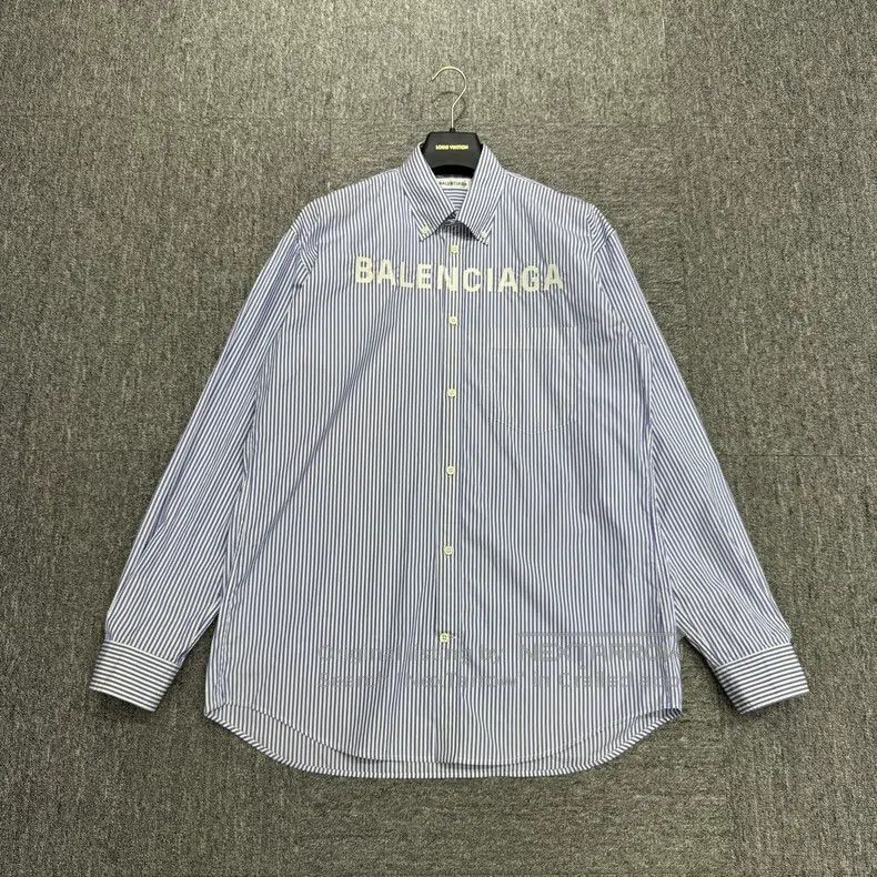 Balenciaga Balenciaga Embroidered Letter Stripe Shirt Size XXS / US 00 / IT 34 - 1 Thumbnail