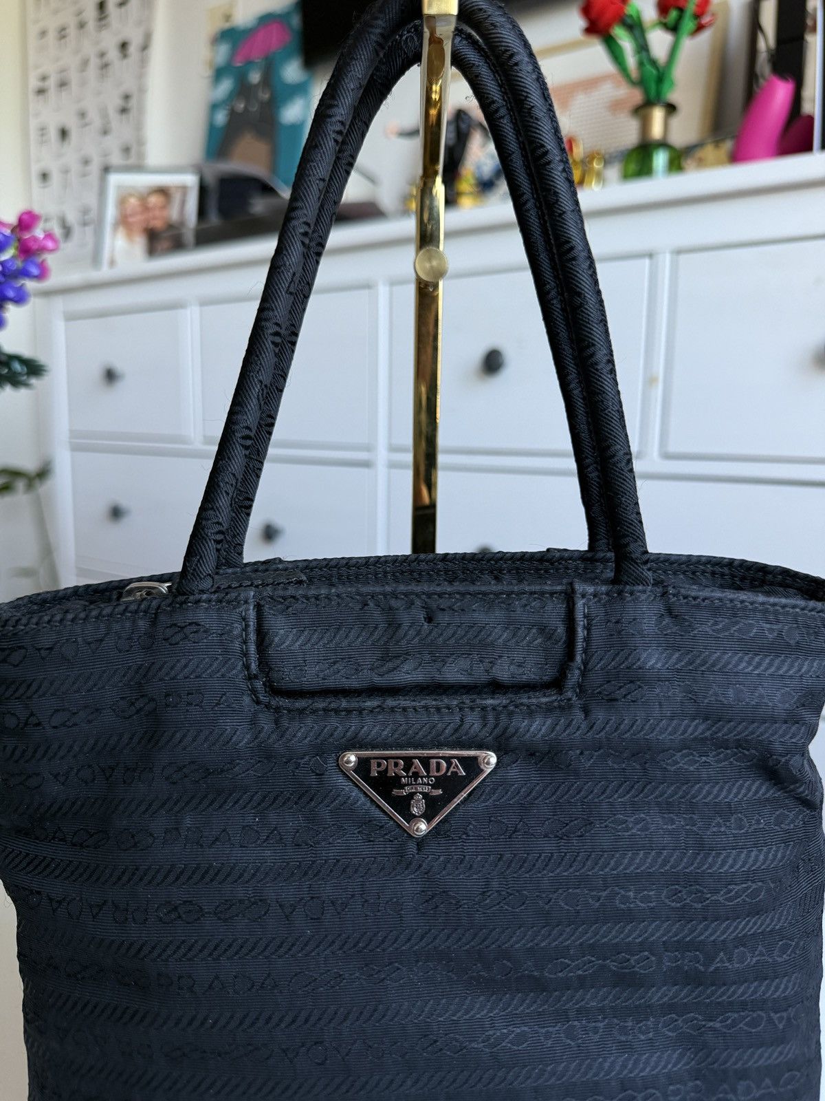 Designer × Prada × Vintage Vintage Prada Tessuto city handbag avantgarde archive luxury Size ONE SIZE - 3 Thumbnail