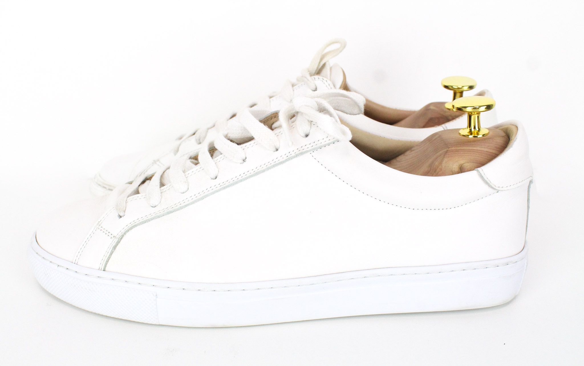 Suitsupply EU40 White Leather Low-Top Sneakers 73723 Size US 7 / EU 40 - 6 Thumbnail