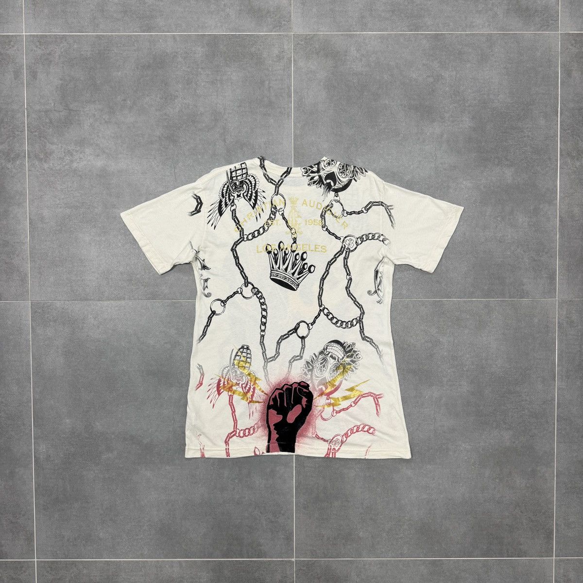 Christian Audigier × Ed Hardy Christian Audigier Los Angeles Tattoo Y2K Hip Hop T-Shirt Size US S / EU 44-46 / 1 - 14 Thumbnail