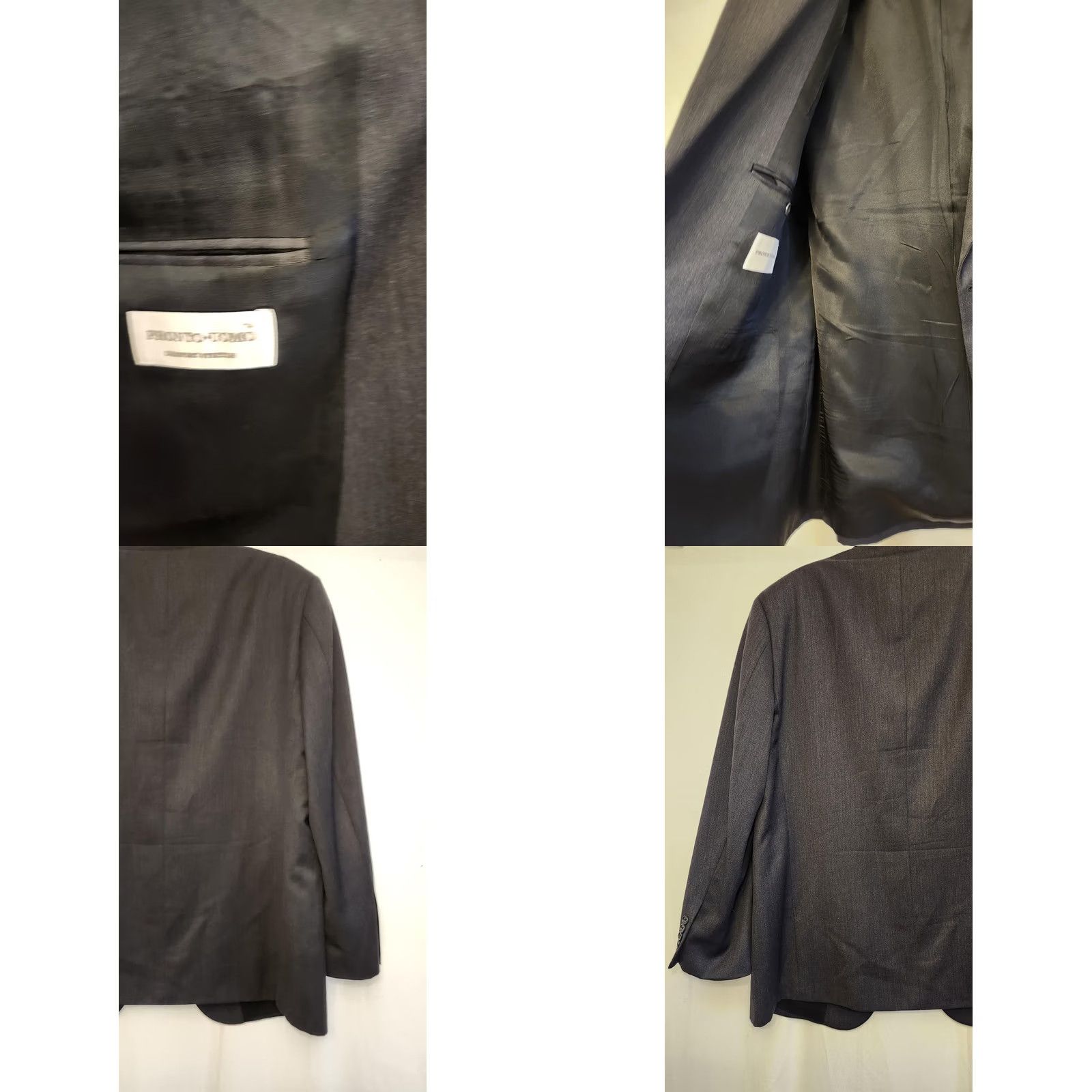 Pronto Uomo Pronto Uomo Blazer Mens 44R Gray 100% Wool Sport Coat Jacket Korea Business Size 44R - 8 Thumbnail