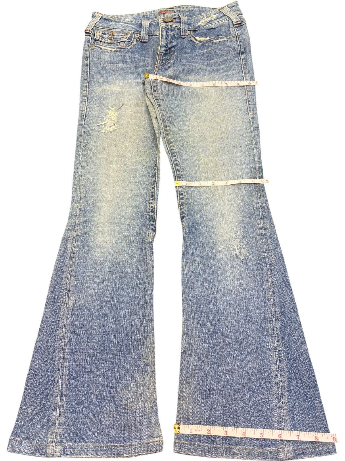 Diesel Vintage Japanese Brand Faded Wash Distress Flare Jeans Size 28" / US 6 / IT 42 - 8 Thumbnail
