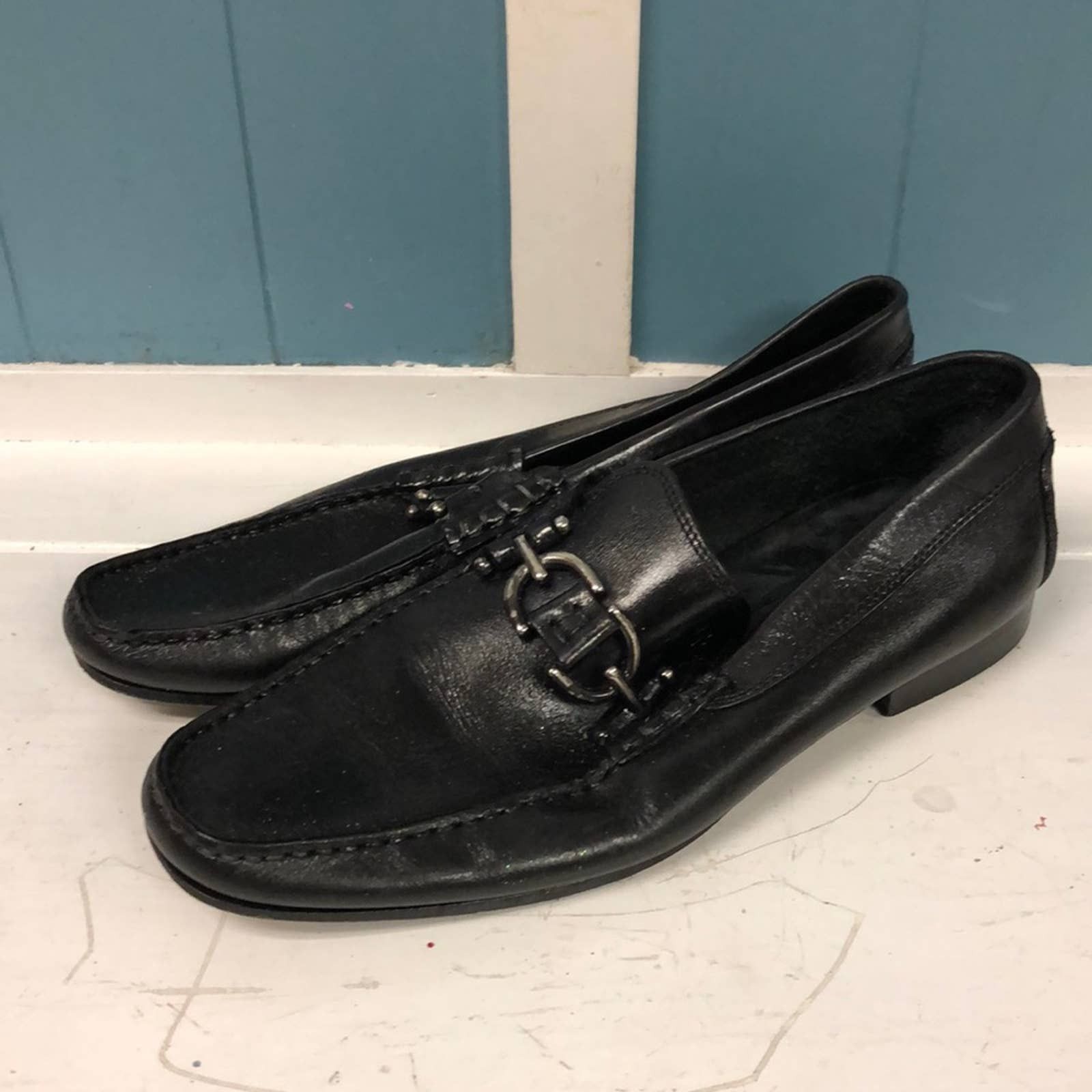 Donald J Pliner DACIO Horse-Bit Loafers Black -9.5 Donald Pliner Men main image 2