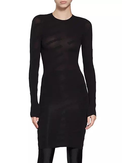o1mt1gz1024 Mini Allover Logo Dress in Black