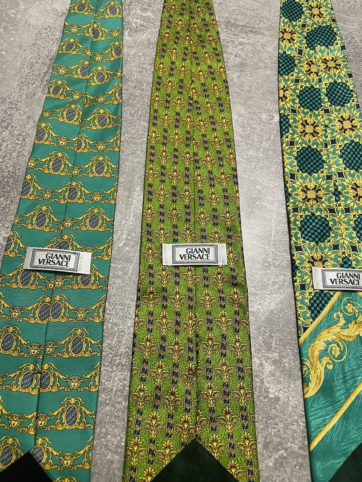 Versace x3 Vintage Gianni Versace Monogram Silk Ties Size ONE SIZE - 17 Thumbnail