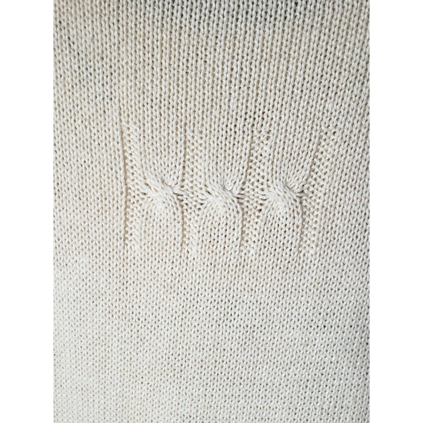 Vintage VINTAGE Marisa Christina VTG Womens |XSP| Petite Embellished Linen/Cotton Blend Tank Sweater Beaded Hem Bohemian 60% Linen/40% Cotton Womens Size XS / US 0-2 / IT 36-38 - 6 Thumbnail