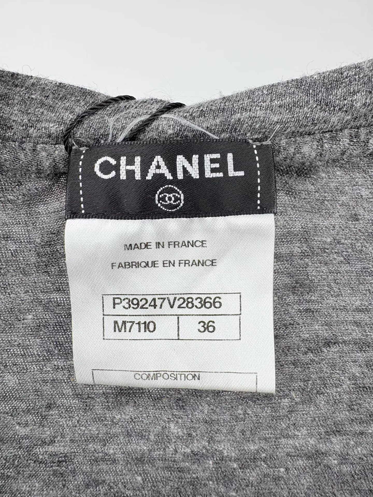 Chanel CHANEL Lace Trim Logo Short Sleeve Size XS / US 0-2 / IT 36-38 - 4 Thumbnail