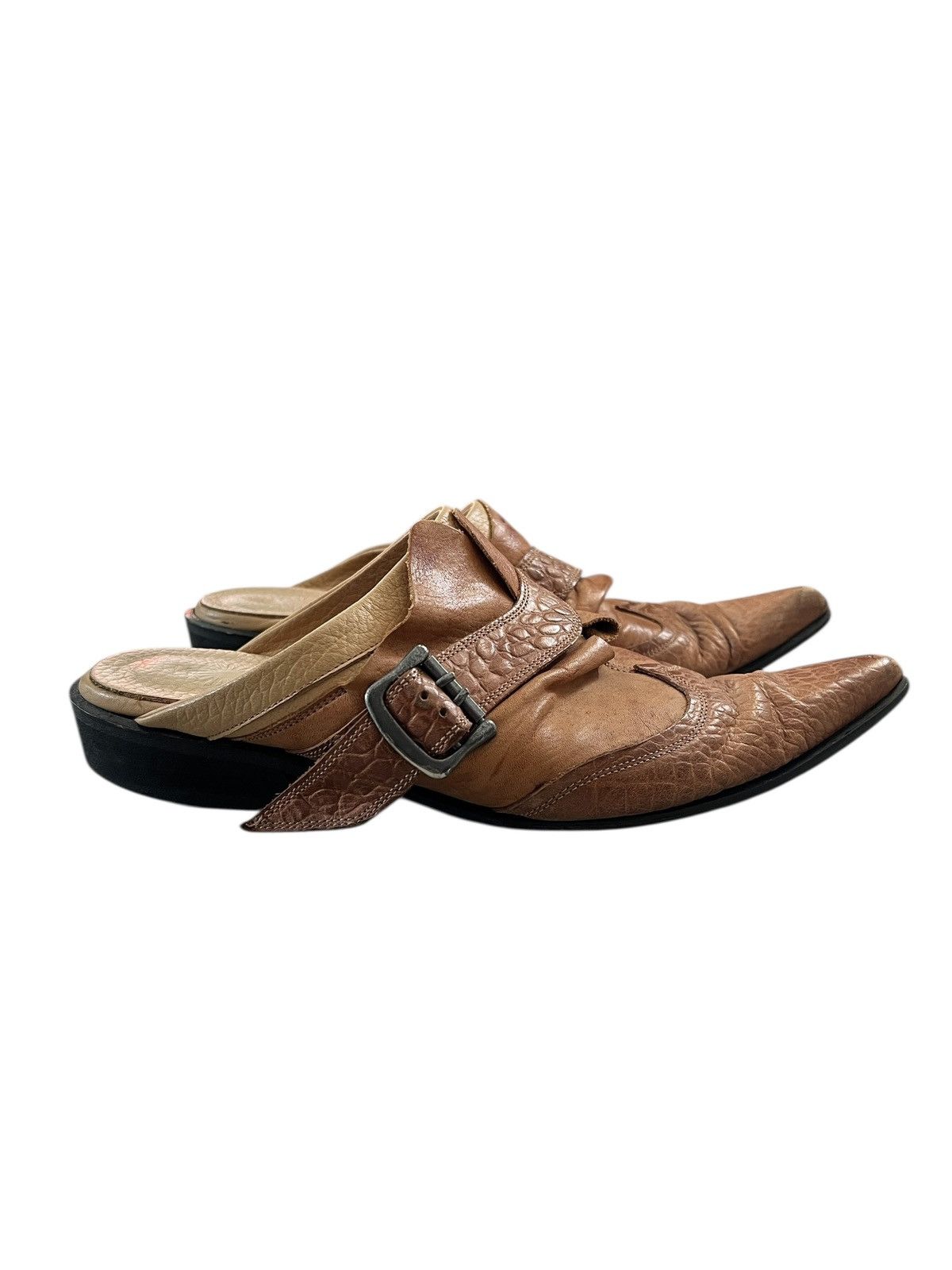 Tornado Mart Tornado Mart Pointed Toe Leather Mule Sandals Size US 8 / EU 41 - 4 Thumbnail
