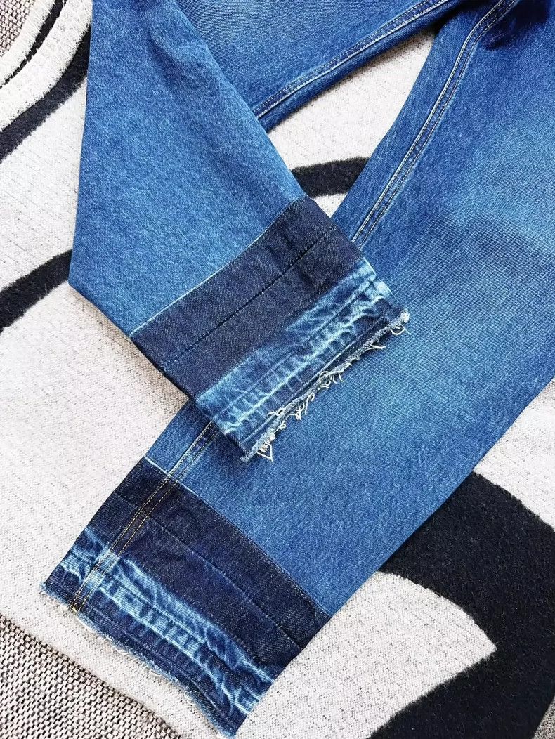 Louis Vuitton LOUIS VUITTON Blue Patchwork Jeans 2504-Nextarrow Size 37" - 4 Thumbnail