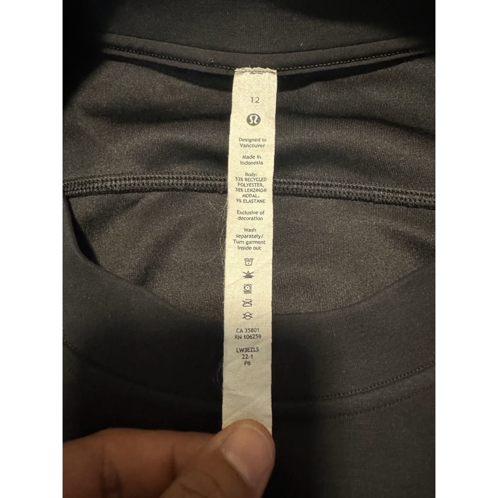 Lululemon Lululemon Softstreme Cropped Oversized Crew Sweatshirt Black Sz 12 Women Pullover Yoga Activewear Size XL / US 12-14 / IT 48-50 - 6 Thumbnail