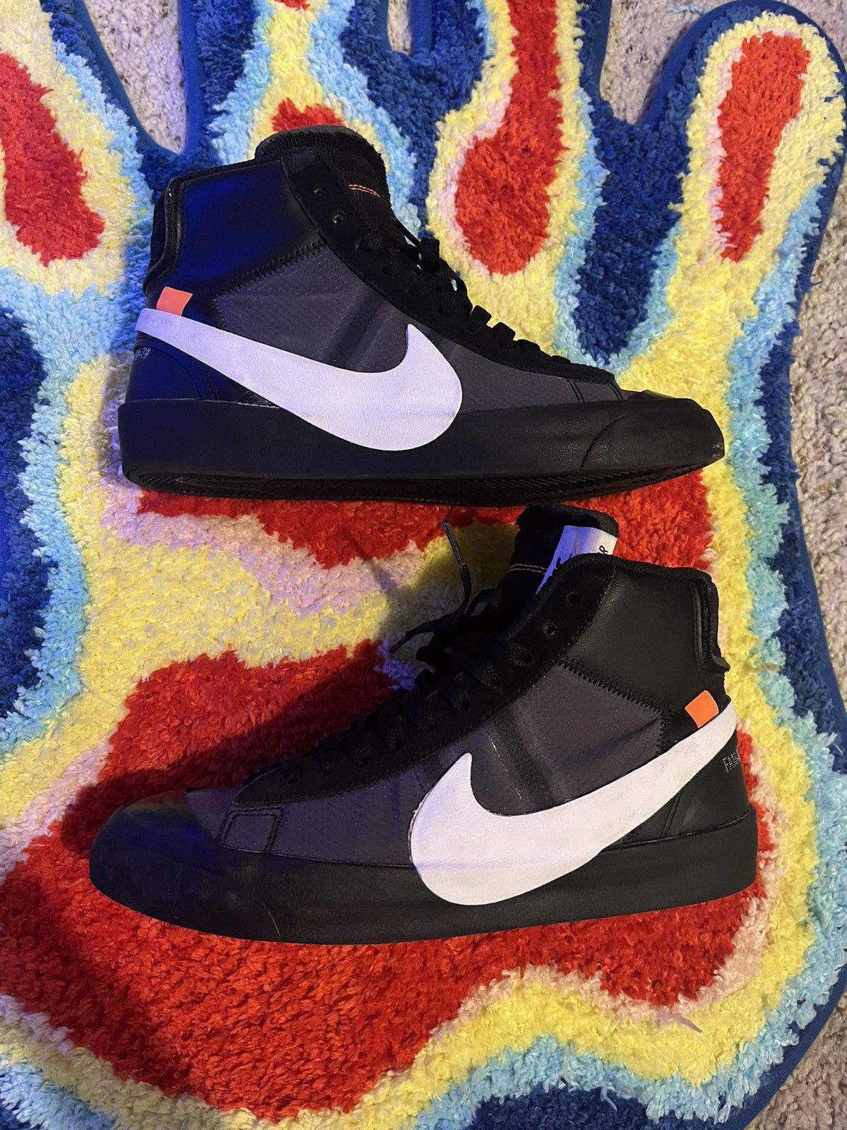 image of Off White Blazer High “Grim Reaper” Shoes in Black, Men's (Size 7)