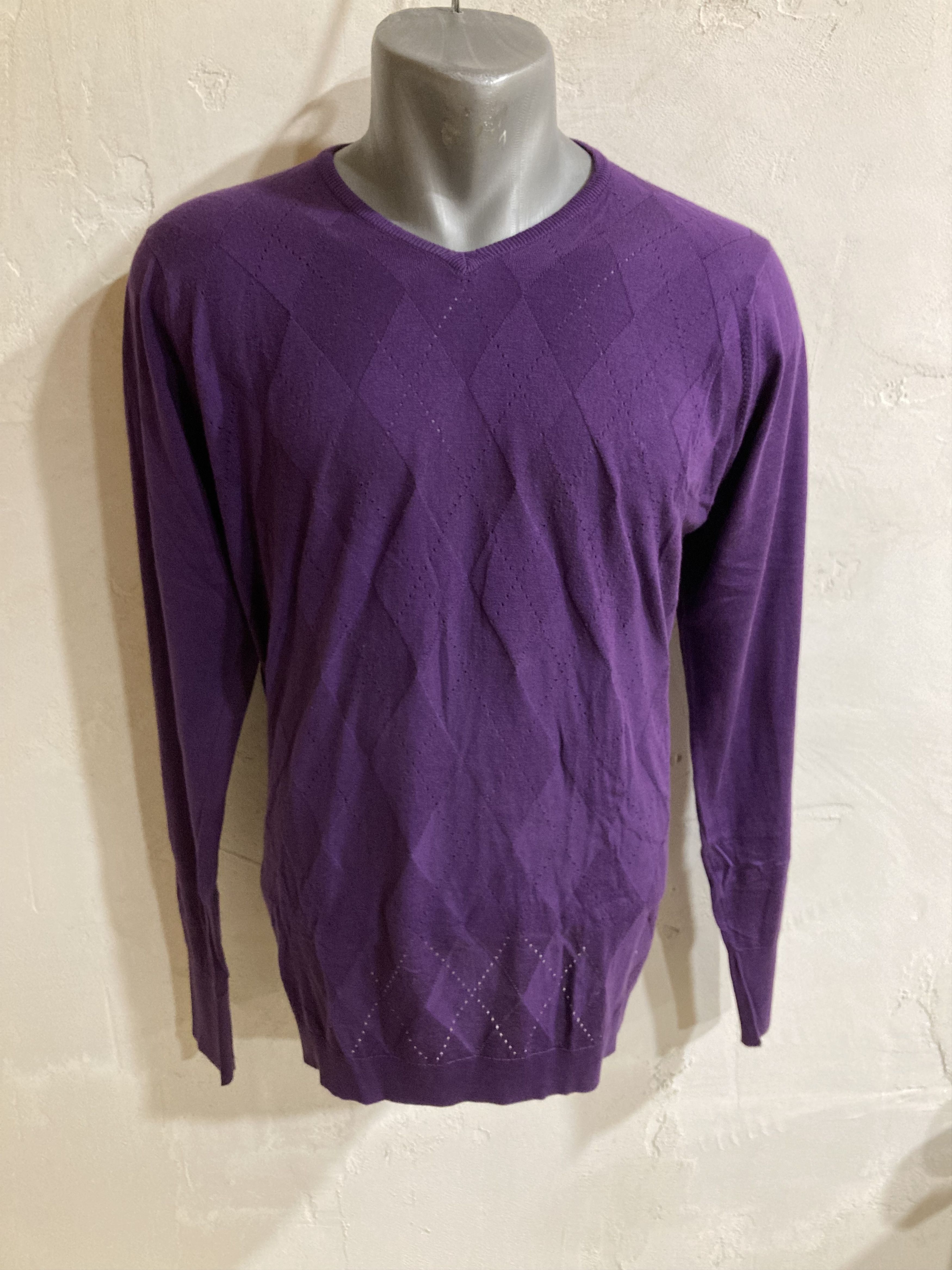 John Smedley John Smedley For + v-neck long sleeve purple pullover Size US M / EU 48-50 / 2 - 1 Thumbnail
