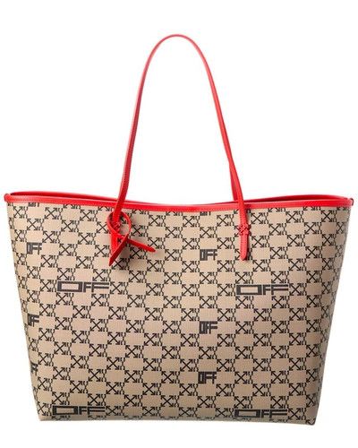 Off White O1Gr1Nt0425 Size: Os / Day Off Tote 33 Ow Allover Bag Brown, Women's