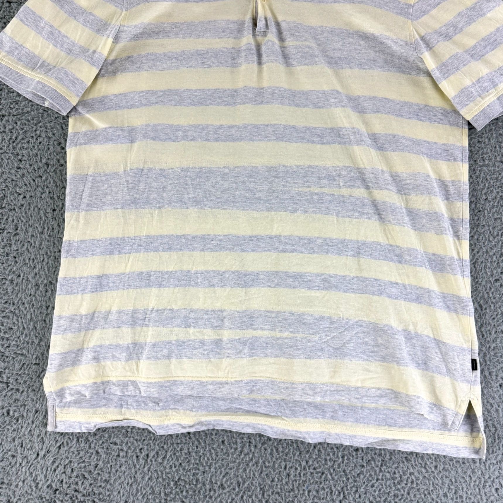Aquascutum Aquascutum Polo Shirt Mens L Gray Stripe 100% Cotton Japan Casual SS Vintage No Size US L / EU 52-54 / 3 - 6 Thumbnail