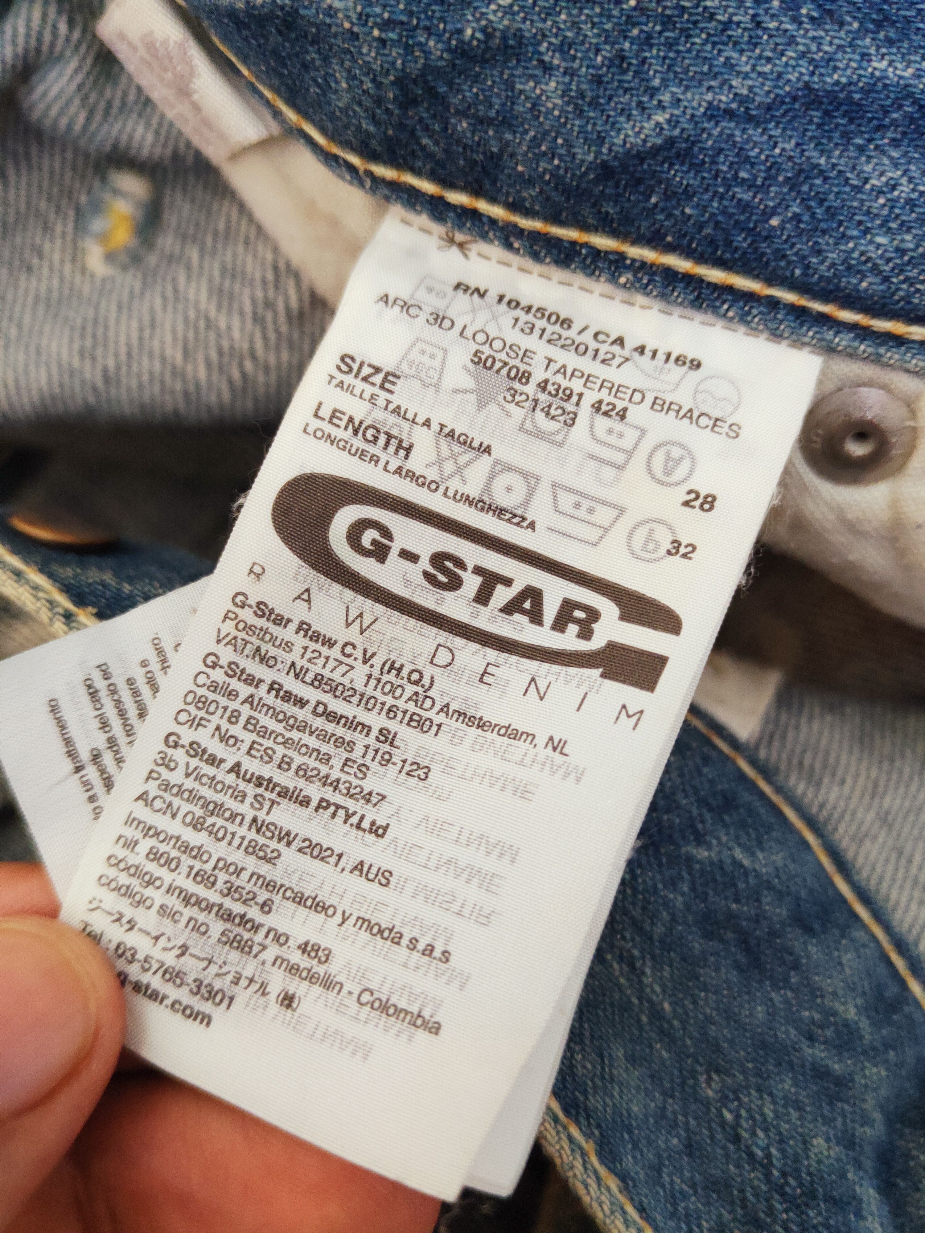G-Star × Vintage Vintage Gstar Blue Faded Distressed Ripped Jeans Size US 29 - 17 Thumbnail