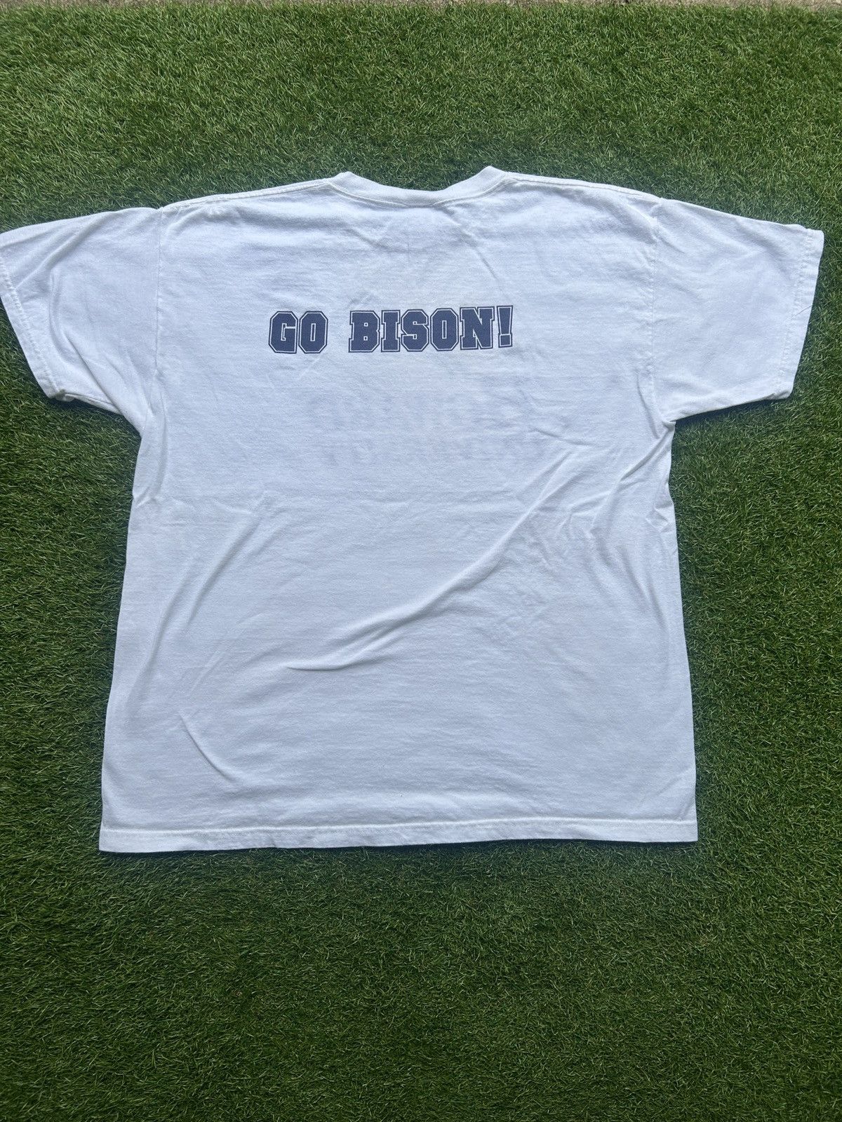 Vintage Vintage 90s Howard University Bison Go Bison T-Shirt. Size US XL / EU 56 / 4 - 4 Thumbnail