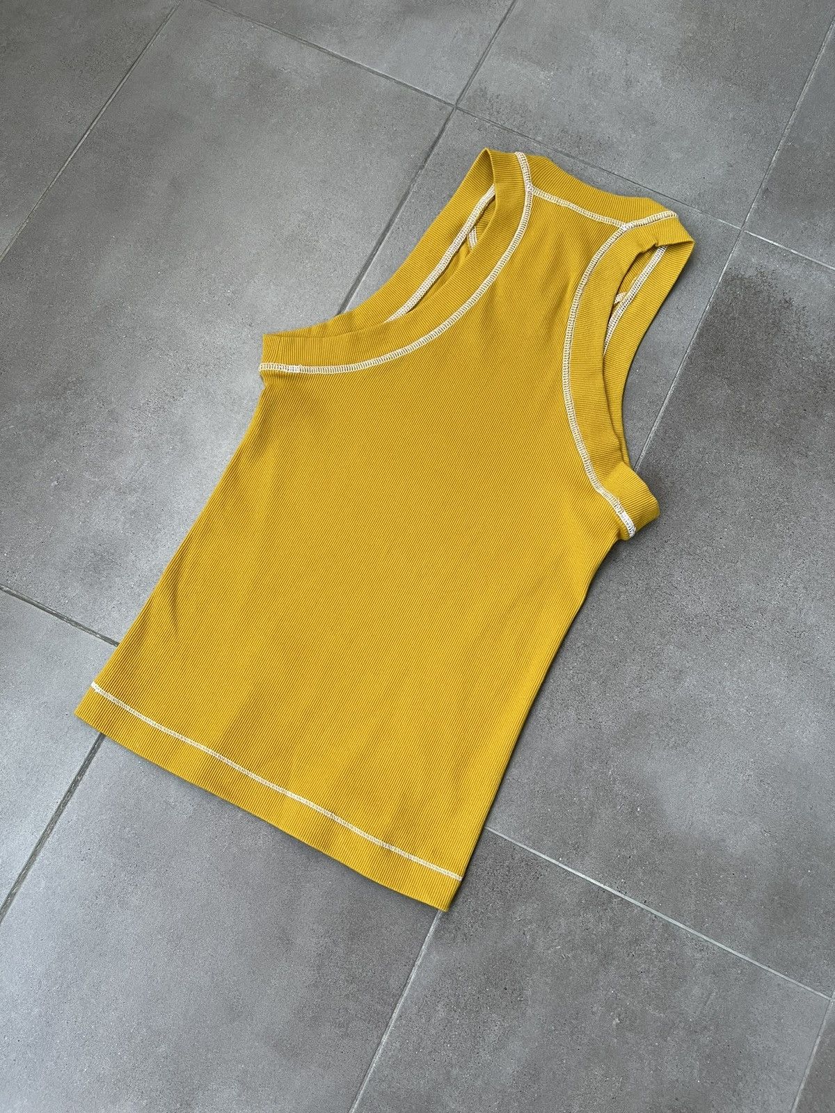 Saul Nash !DS! SS23 Saul Nash Yellow Overlock Stitch Tank Top Size US M / EU 48-50 / 2 - 12 Thumbnail