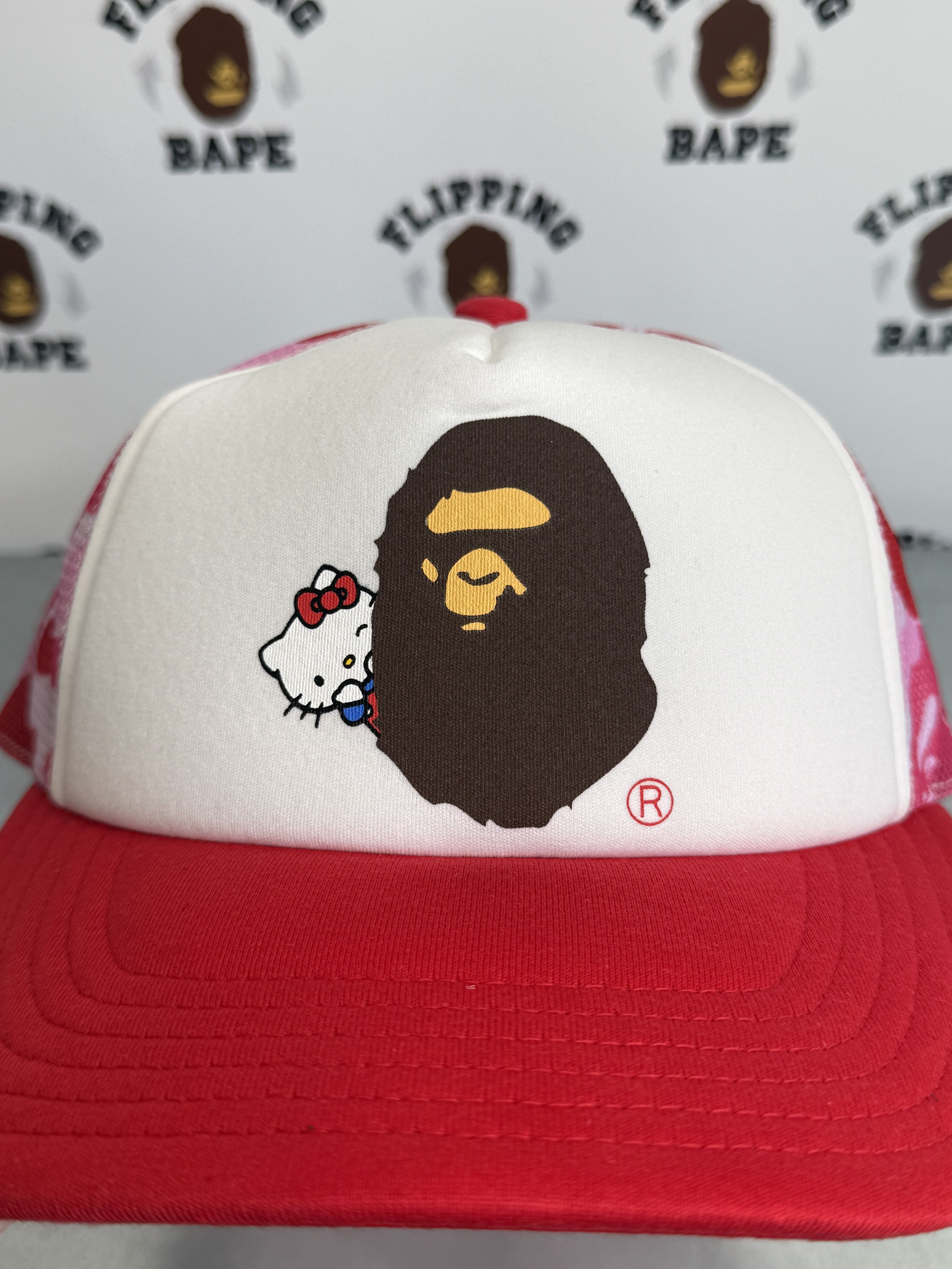 Bape BAPE X HELLO KITTY ABC CAMO MESH CAP Size ONE SIZE - 4 Thumbnail