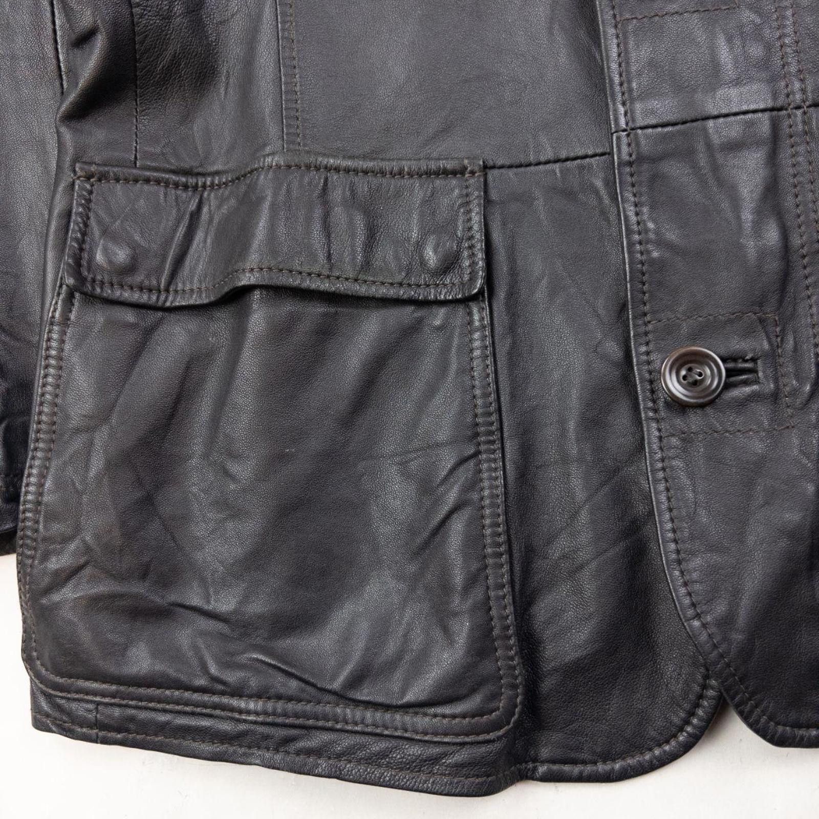 Other Vintage Armani Jeans Zip Up Leather Jacket Size M Size US M / EU 48-50 / 2 - 6 Thumbnail