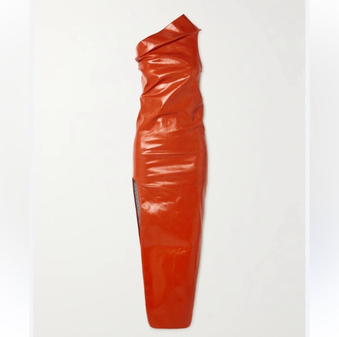 Rick Owens Rick Owens One-Shoulder Coated Mini Dress Size M / US 6-8 / IT 42-44 - 2 Thumbnail