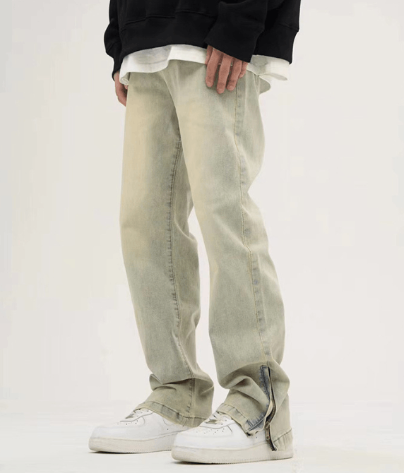 Jean American street retro loose straight casual washed jeans Size US 32 / EU 48 - 3 Thumbnail