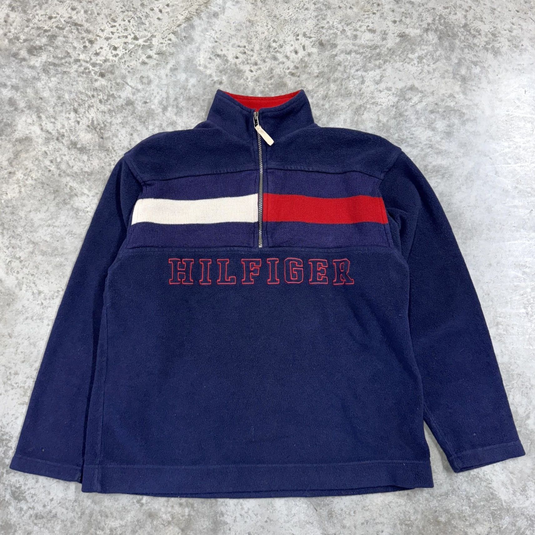 Tommy Hilfiger VINTAGE Tommy Hilfiger Sweatshirt Mens S Blue 1/4 Zip Fleece Logo 90s Size US S / EU 44-46 / 1 - 2 Thumbnail