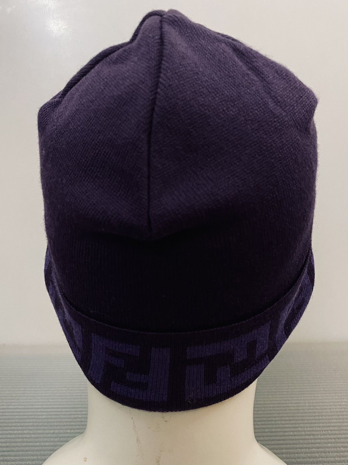 Fendi Fendi 🇮🇹 Mauve Purple Wool FF Beanie Skullcap unisex NEW Size ONE SIZE - 12 Thumbnail