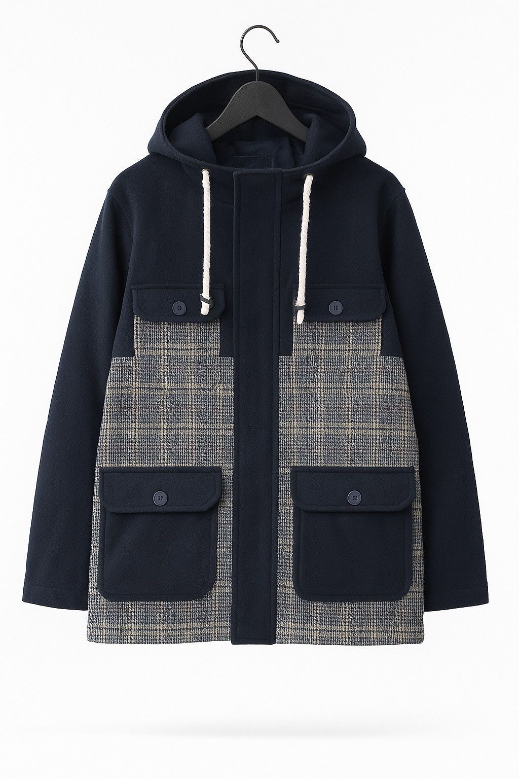 Japanese Brand Vintage Quash Gentle Hood Wool Patch Jacket Limited Edition Size US S / EU 44-46 / 1 - 1 Thumbnail