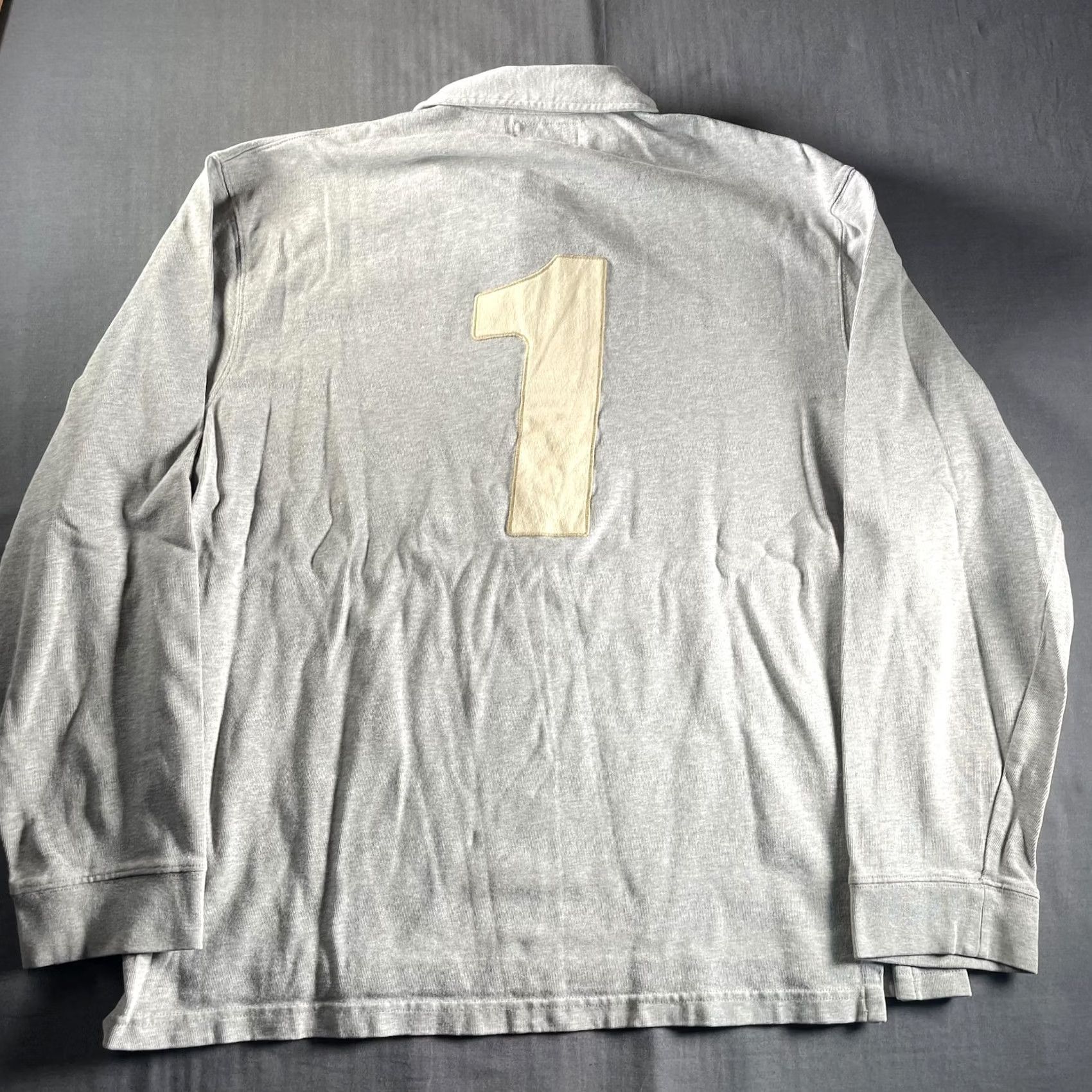 Abercrombie & Fitch Abercrombie & Fitch Shirt Mens Large Gray Long Sleeve Polo Rugby Number 1 Logo Size US L / EU 52-54 / 3 - 6 Thumbnail