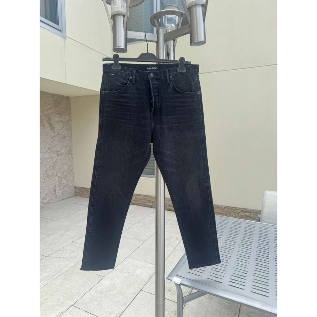 Tom Ford o1rshd1 Tapered Denim Jeans in Black Size US 33 - 3 Thumbnail