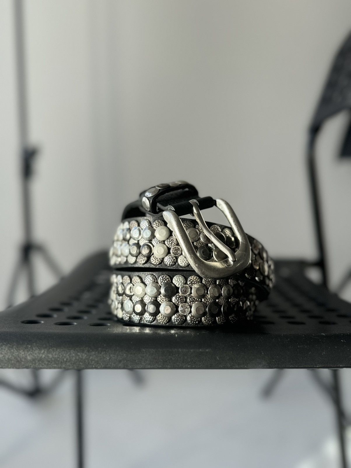 Hysteric Glamour × Japanese Brand Vintage Belts Y2K Rhinestones Punk leather belt Japanese Size ONE SIZE - 2 Thumbnail