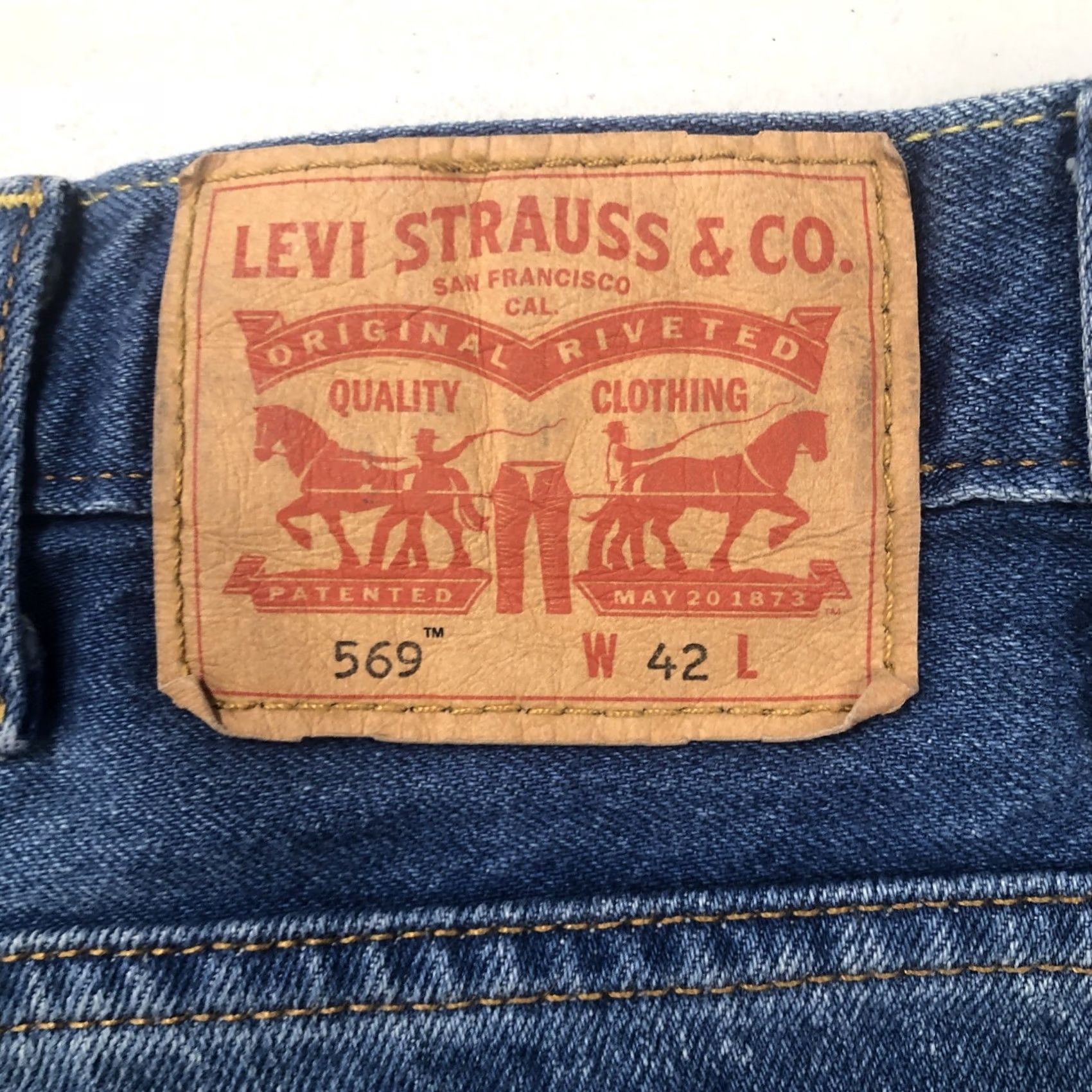 Levi's Levi's 569 Shorts Men Regular 44x12 Denim Bermuda 15” Rise 5-Pocket Solid Blue Hip Hop Ameri Size US 44 / EU 60 - 2 Thumbnail