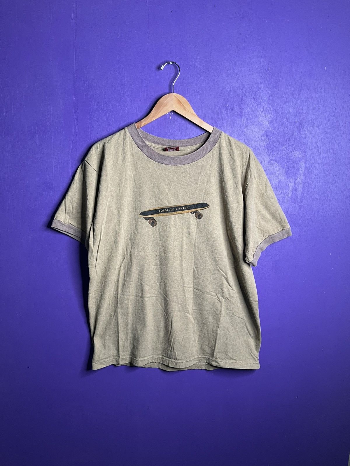 Vintage 90s Santa Cruz skateboards ringer t-shirt