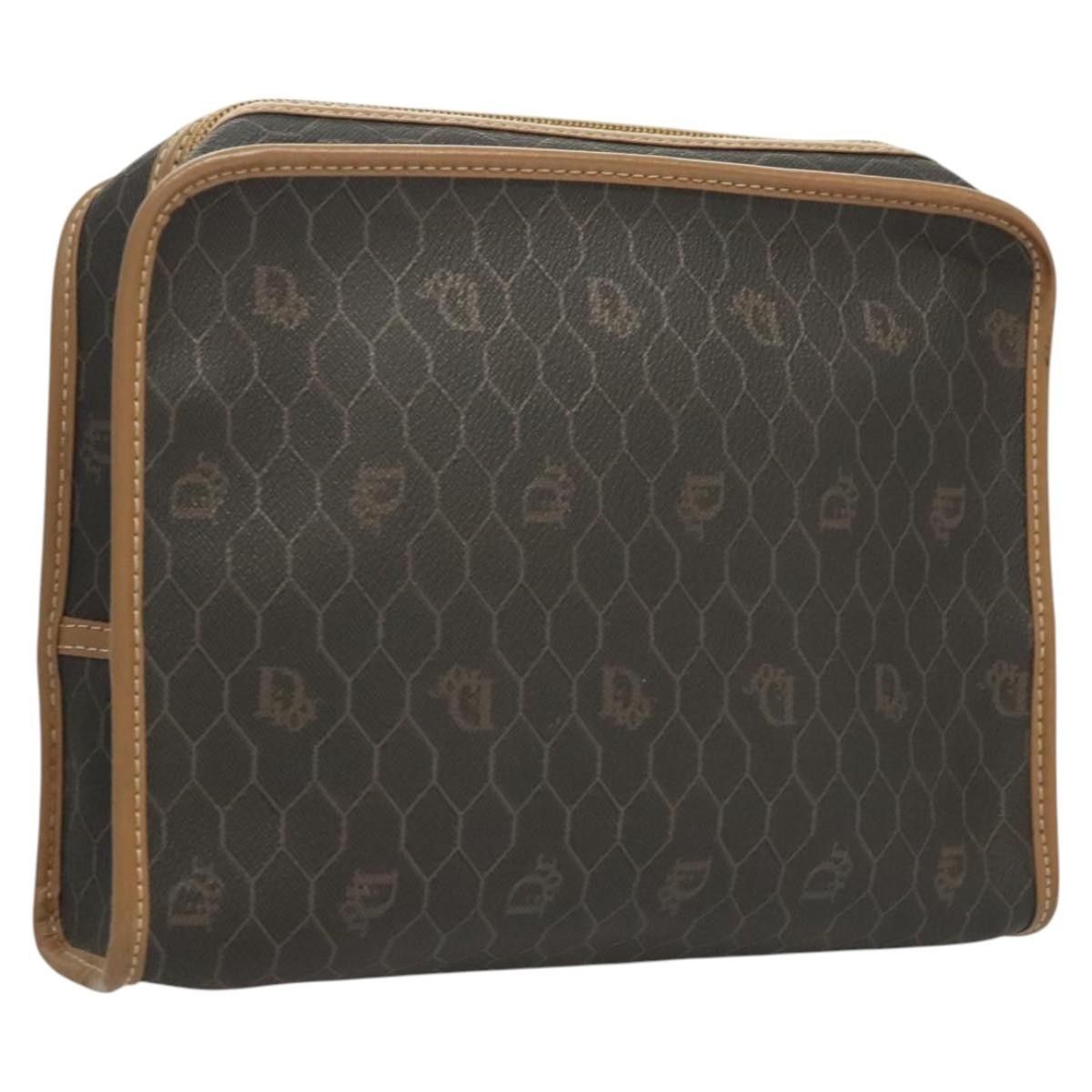 Dior Christian Dior Vintage Honeycomb Zip Pouch Coated Canvas Size ONE SIZE - 1 Thumbnail