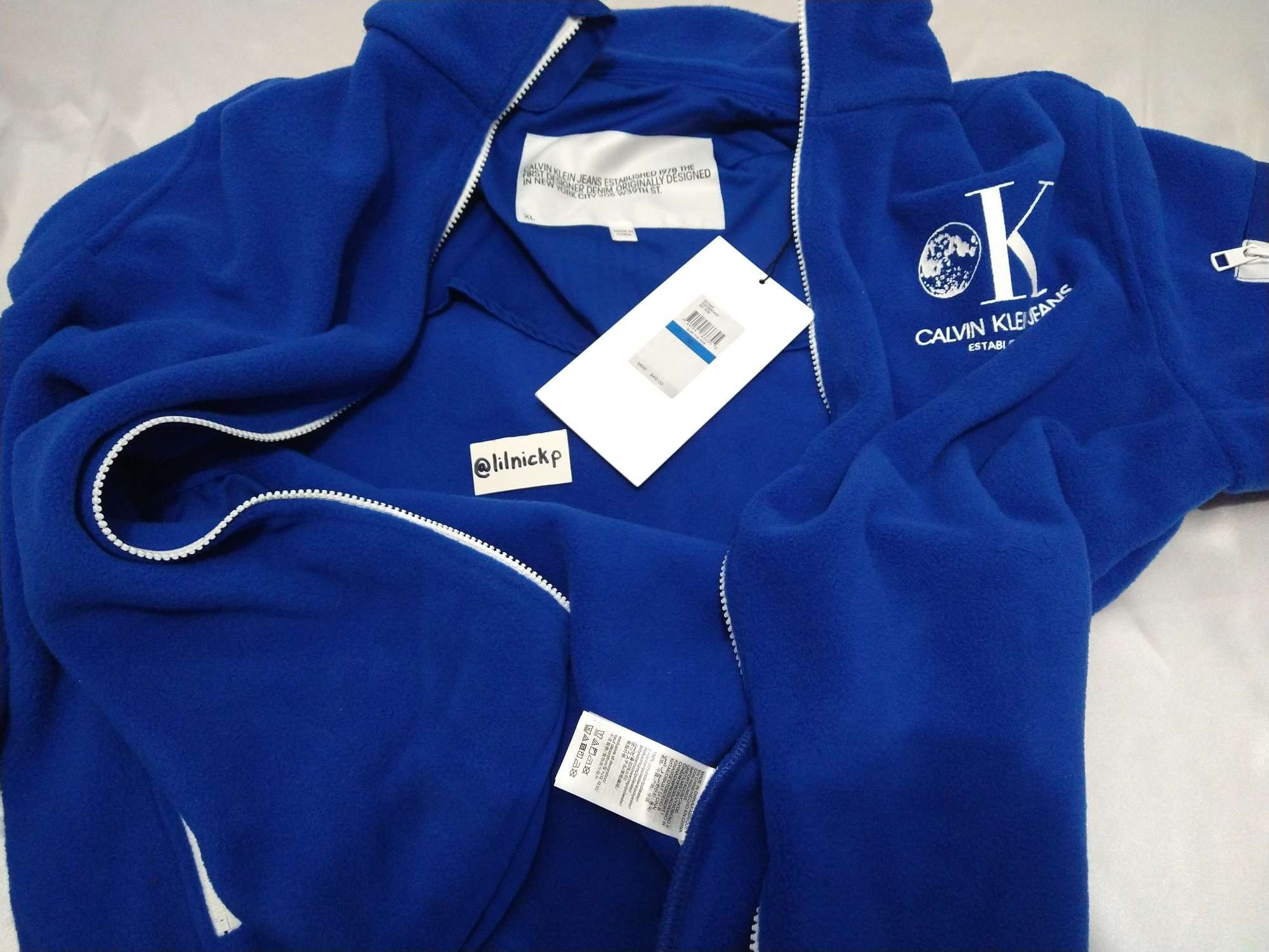 Calvin Klein 205W39NYC EST. 1978 Lunar Ascent OK Logo Fleece Jacket Size US XL / EU 56 / 4 - 3 Thumbnail
