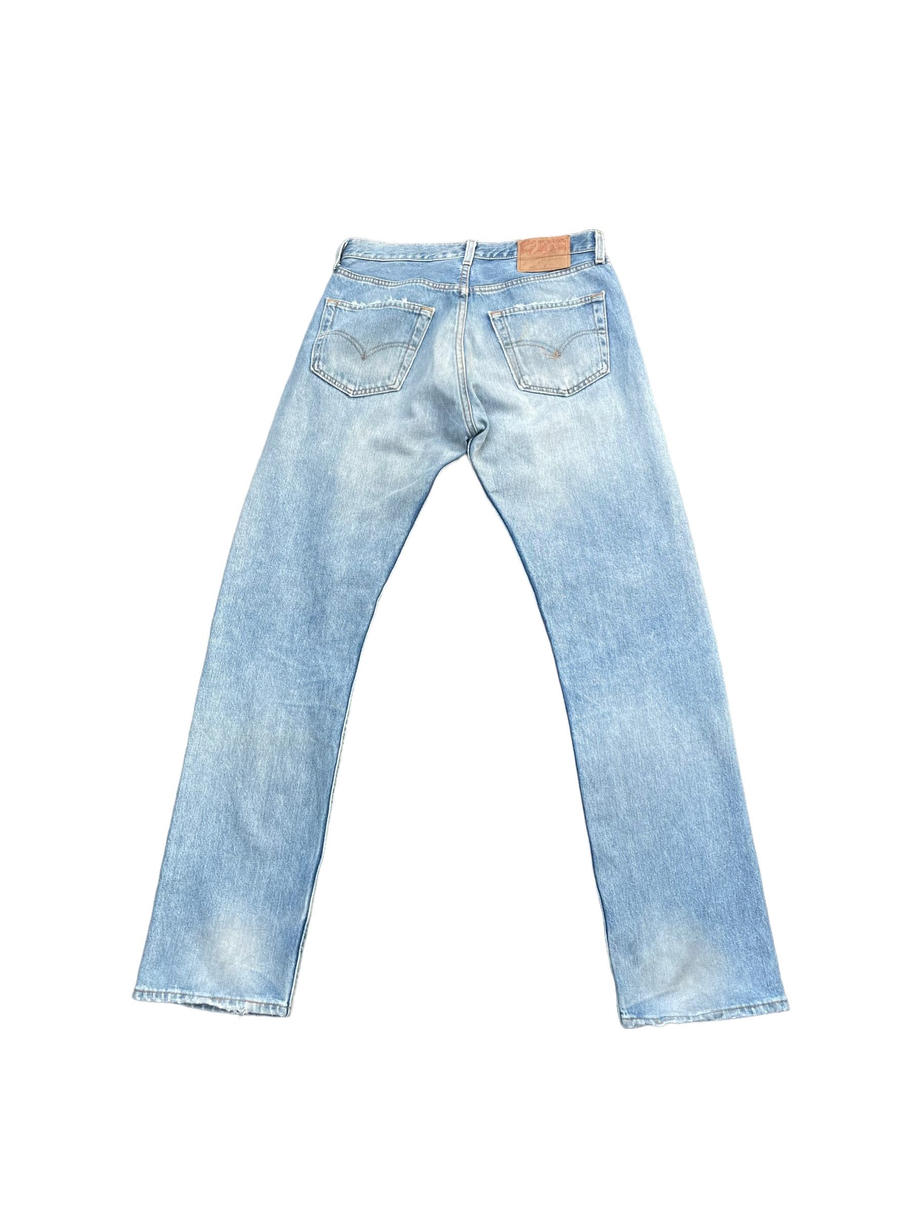 Levi's Vintage 1997 Levis 501 e Faded Distresed Denim Size US 31 - 4 Thumbnail