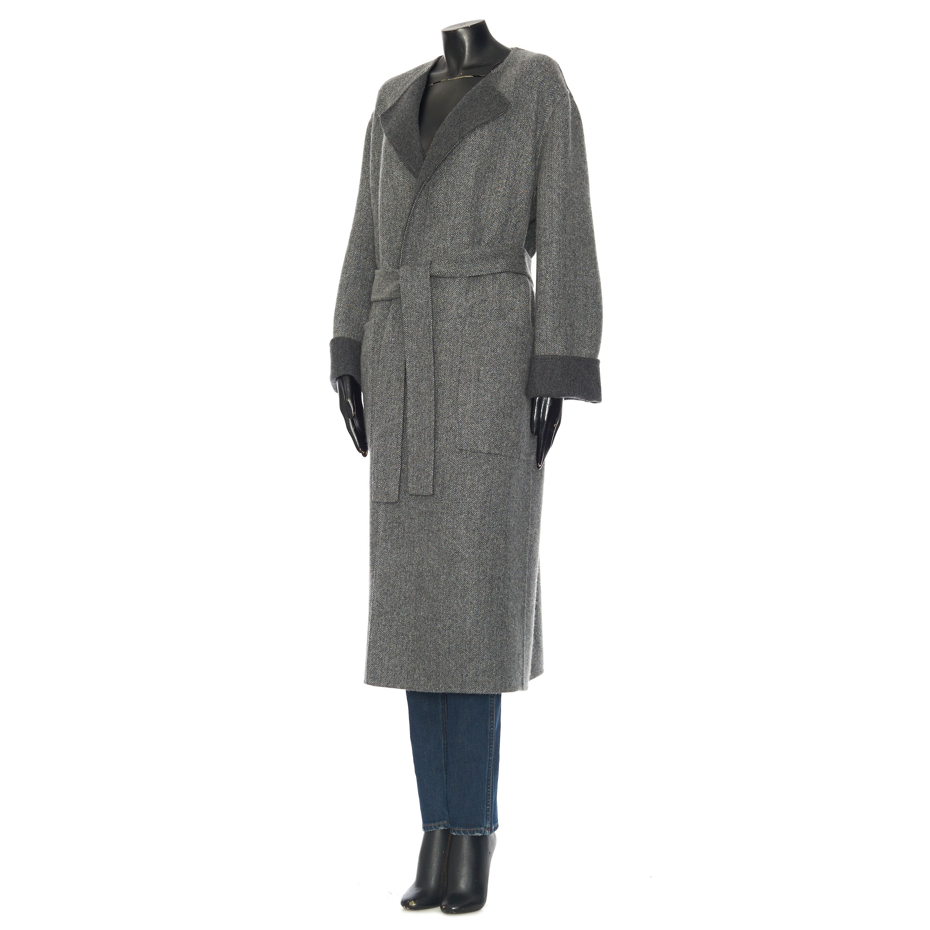 Celine Pure Collar Coat In Gray Double Face Cashmere Size S / US 4 / IT 40 - 3 Thumbnail