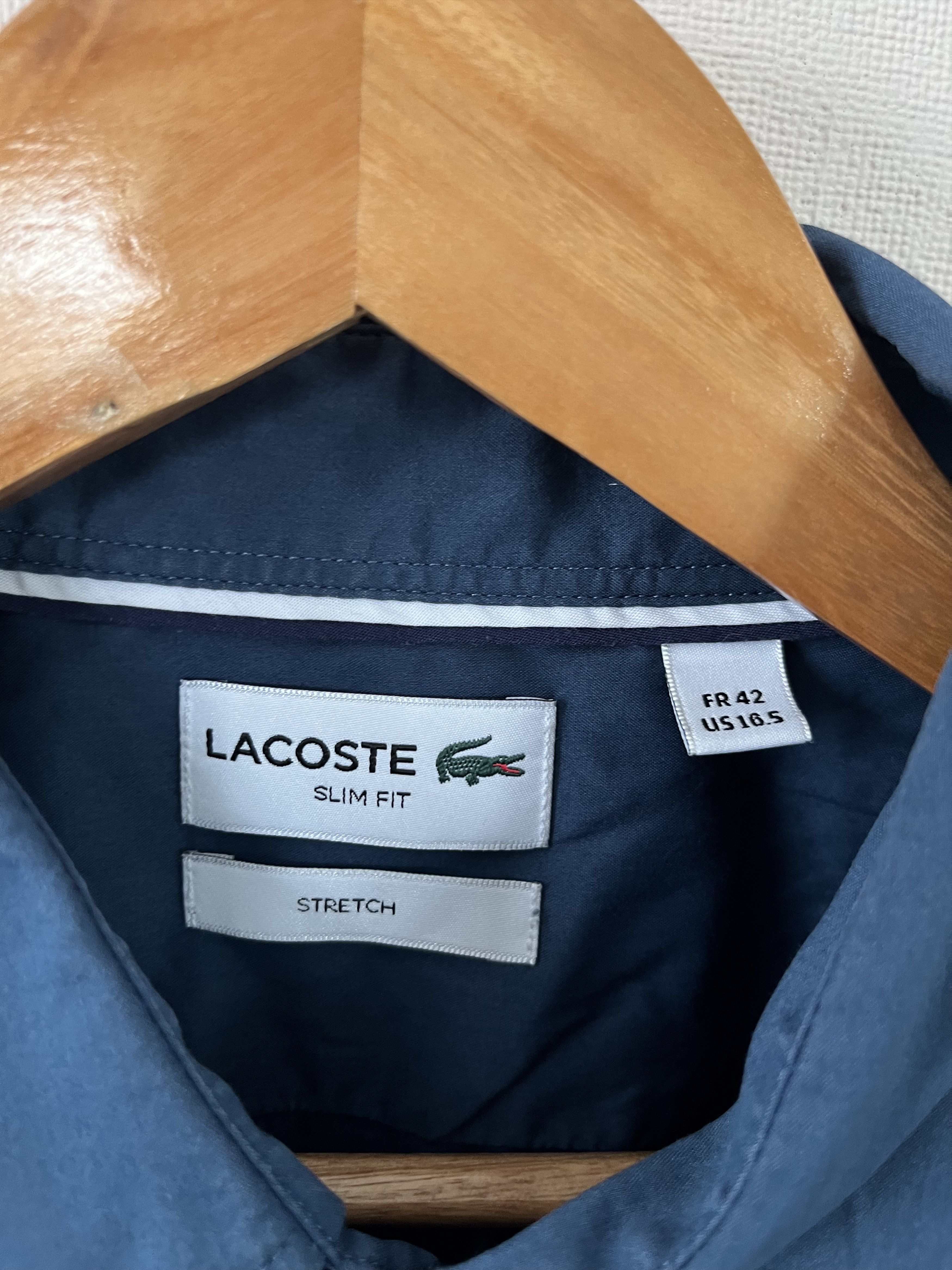Lacoste LACOSTE SLIM FIT BUTTON DOWN SHIRT SIZE FR 42 US 16.5 Size US L / EU 52-54 / 3 - 4 Thumbnail