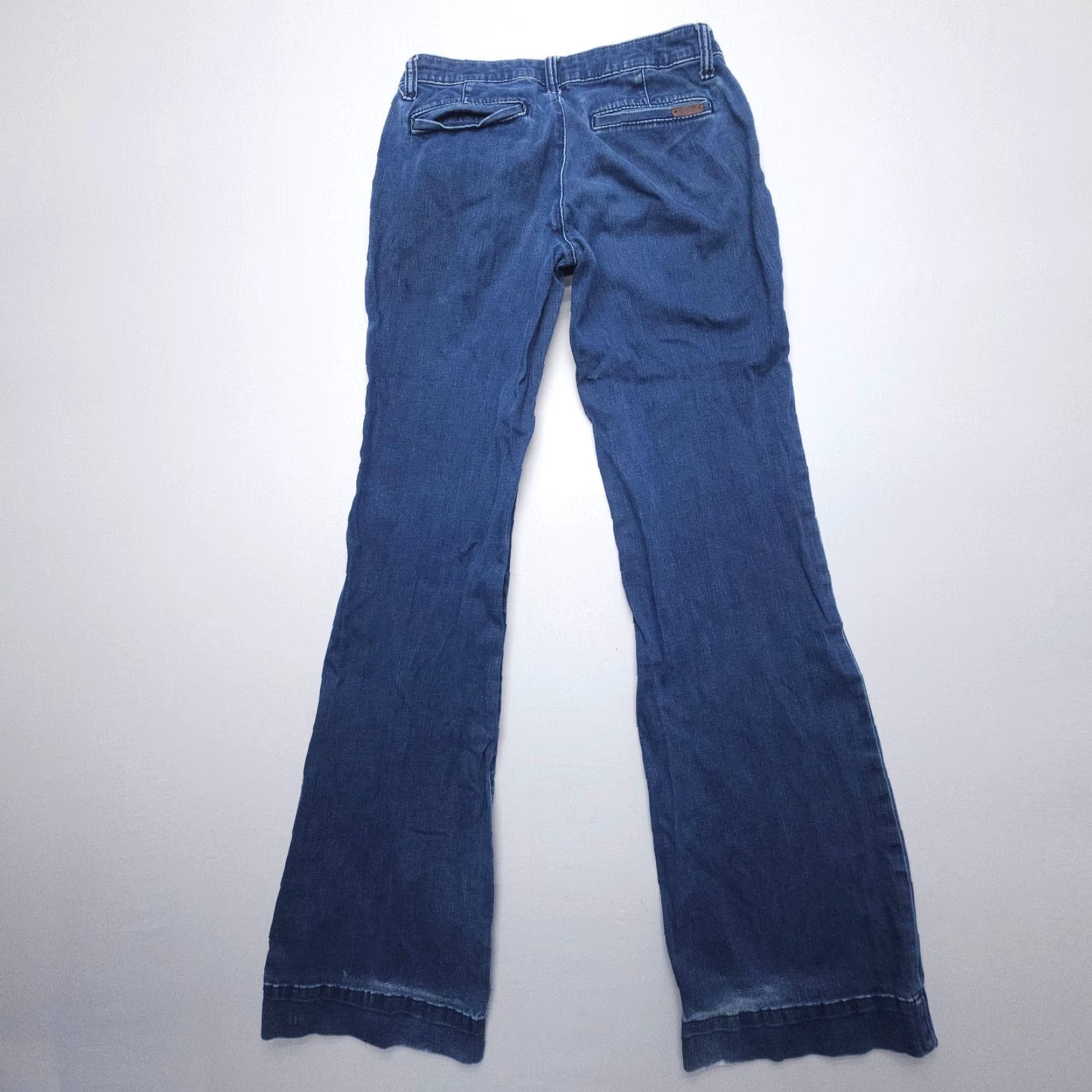 Wrangler VINTAGE Wrangler Retro Jeans Dark Blue 28 x 34" Low Rise Flare Bell Bottom Regular Size Women Size 28" / US 6 / IT 42 - 2 Thumbnail