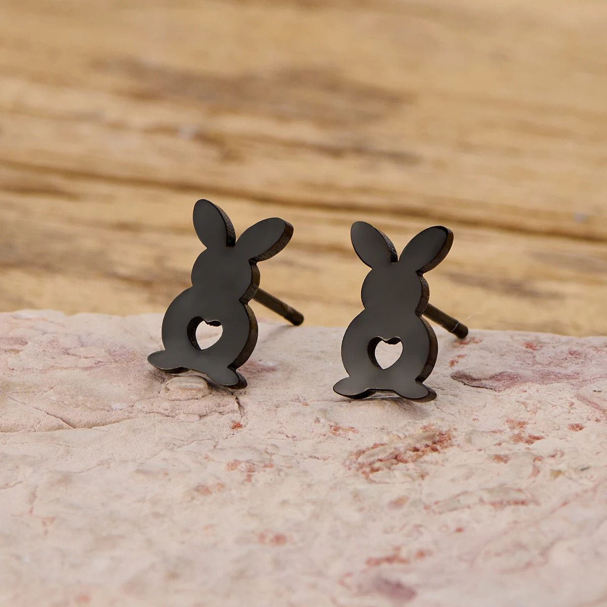 Jewelry Mini Rabbit Earrings Charm Earring Gift Size ONE SIZE - 1 Preview