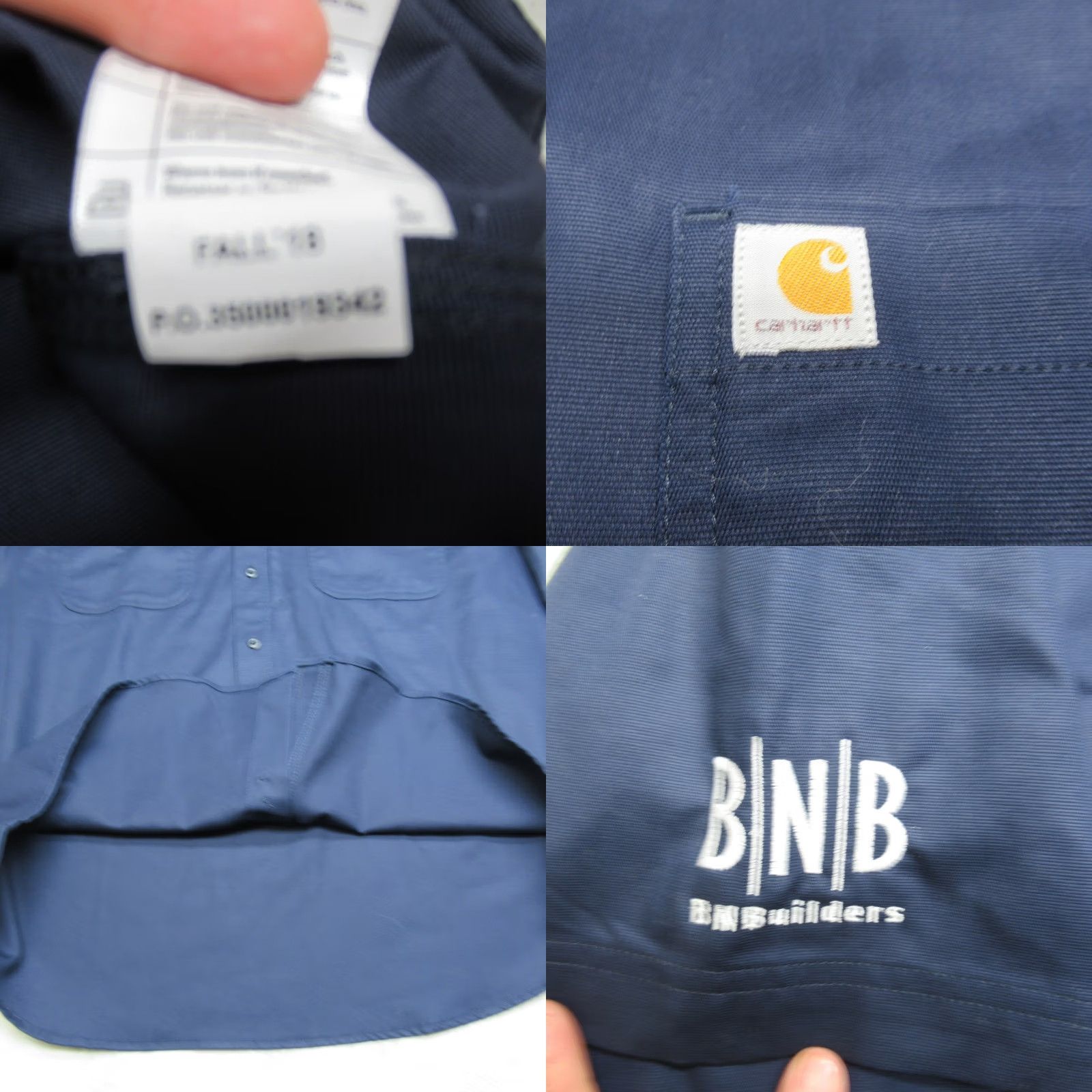 Carhartt VINTAGE Carhartt Shirt Mens Blue Short Sleeve Button Up Relaxed Pockets LOGO NWT Size US XL / EU 56 / 4 - 8 Thumbnail