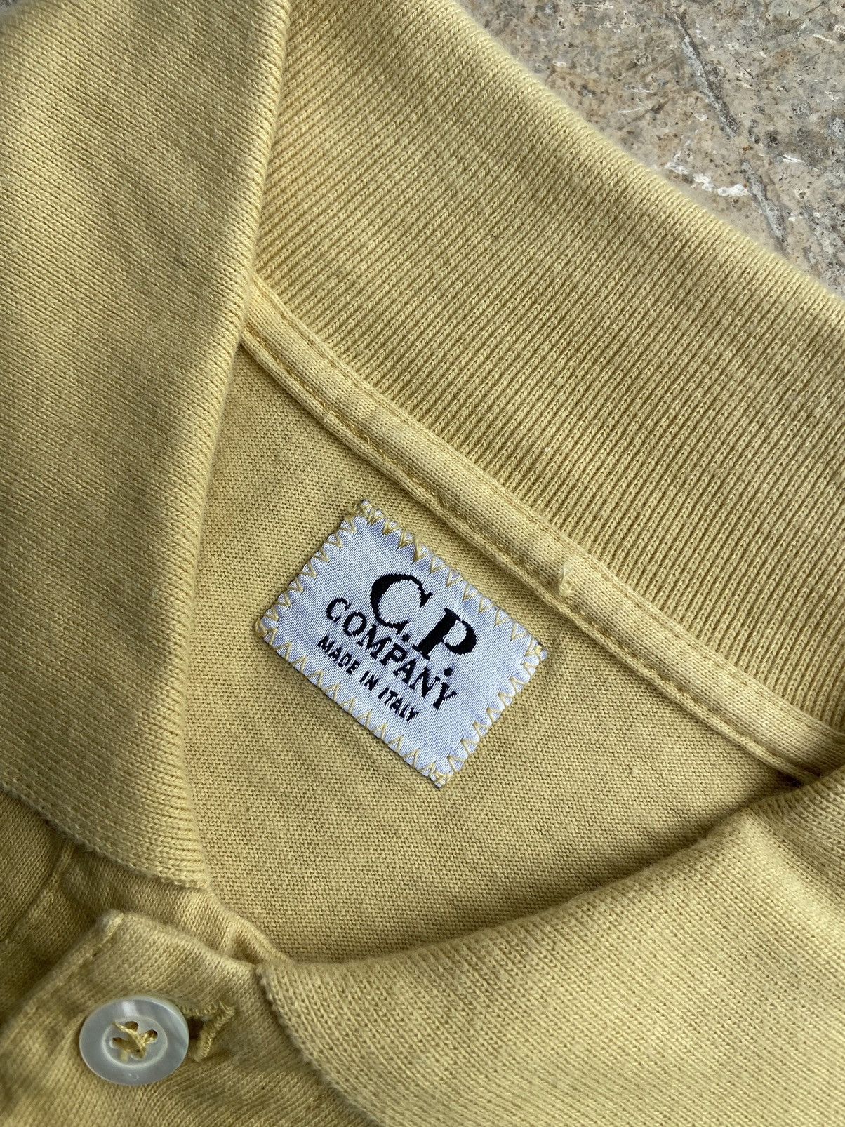 C.P. Company Vintage C.P. Company Piqué Khaki Tan Polo Shirt Size US L / EU 52-54 / 3 - 3 Thumbnail